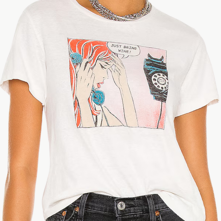 Just Send Wine Classic Tee White