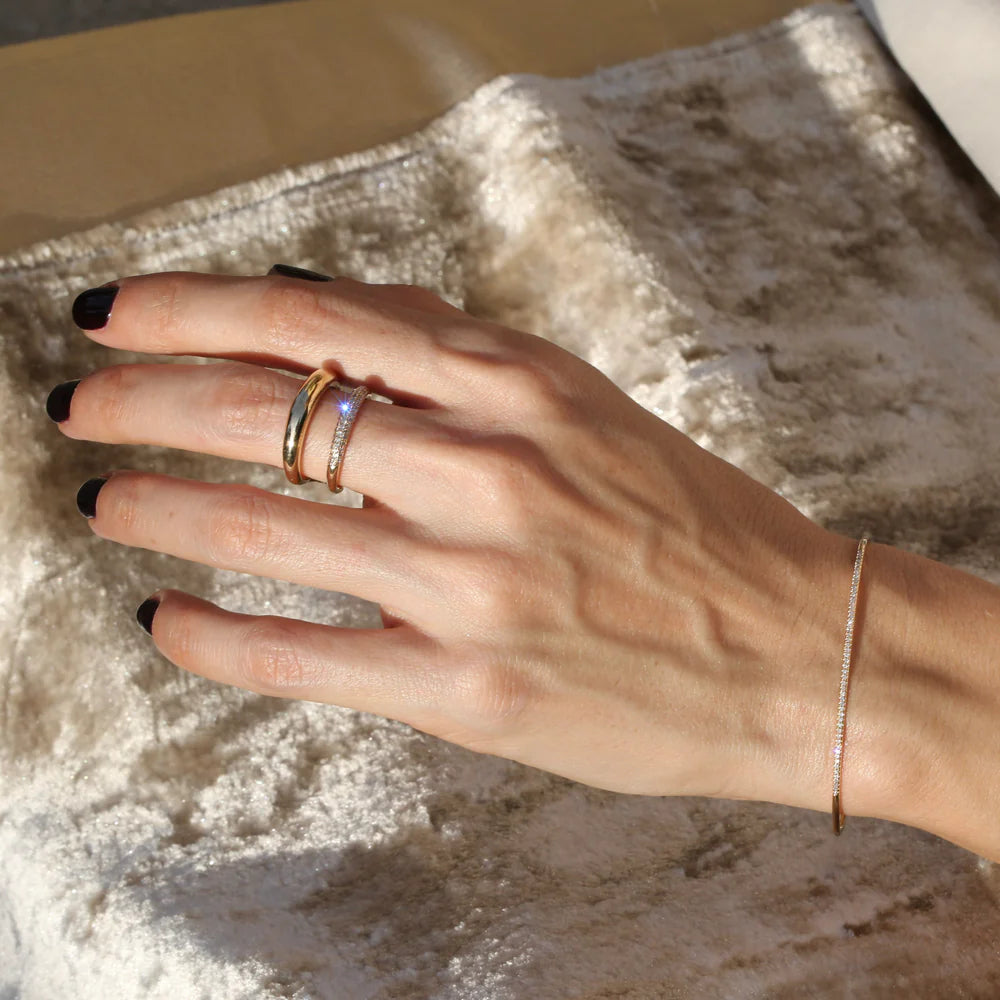 Axis Cuff with White Pavé Diamonds