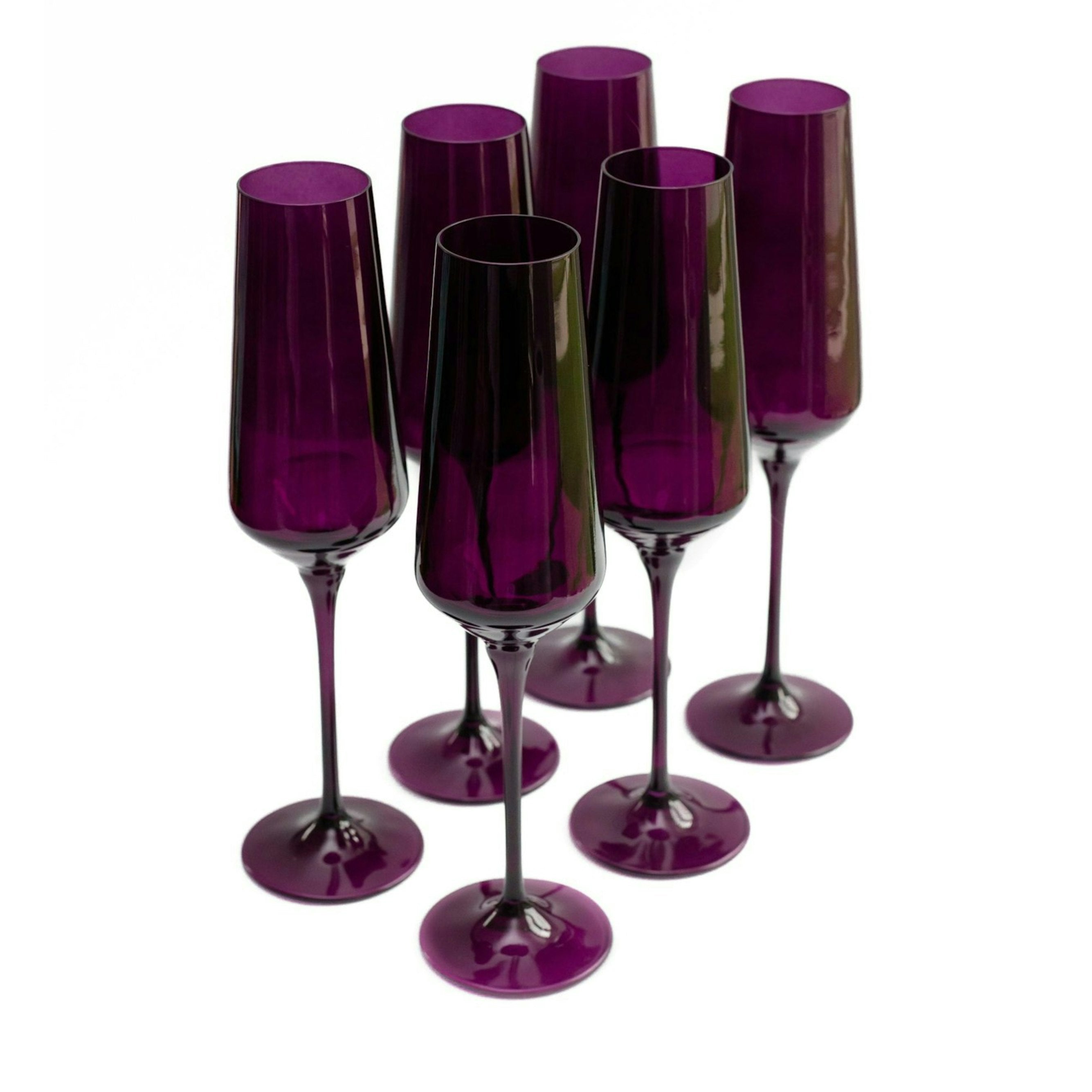Colored Champagne Flute - Set of 6