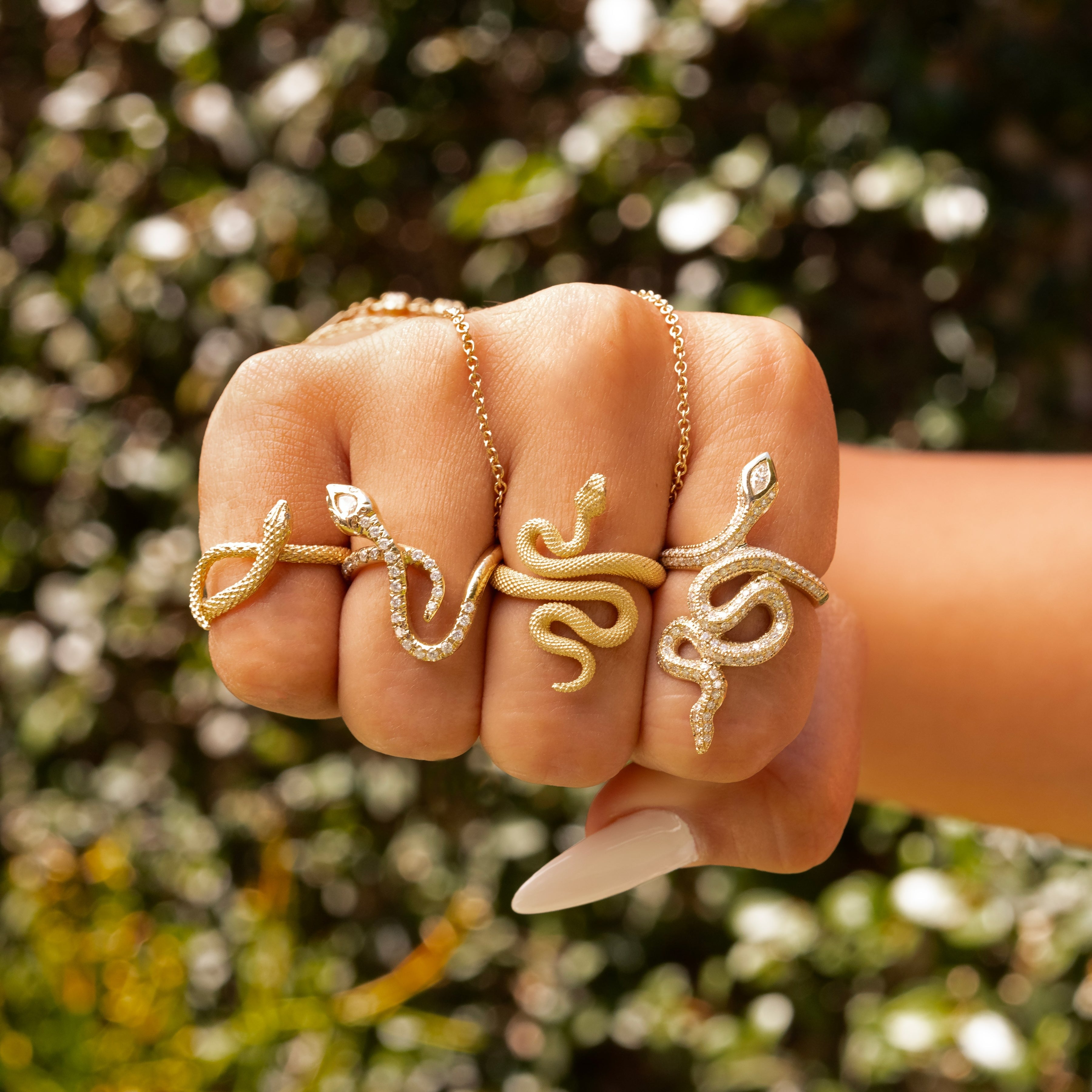 Pave Snake Ring
