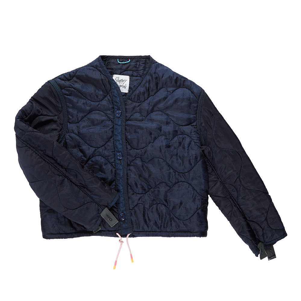 Military Liner Jacket with Drawstring
