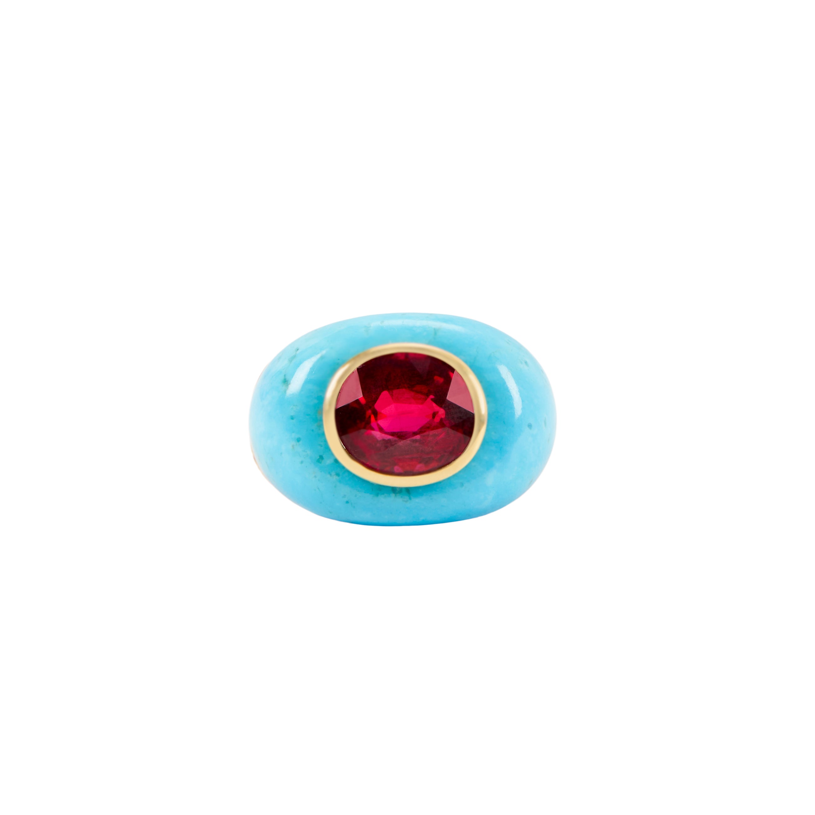 Tourmaline Sapphire Chubby Ring
