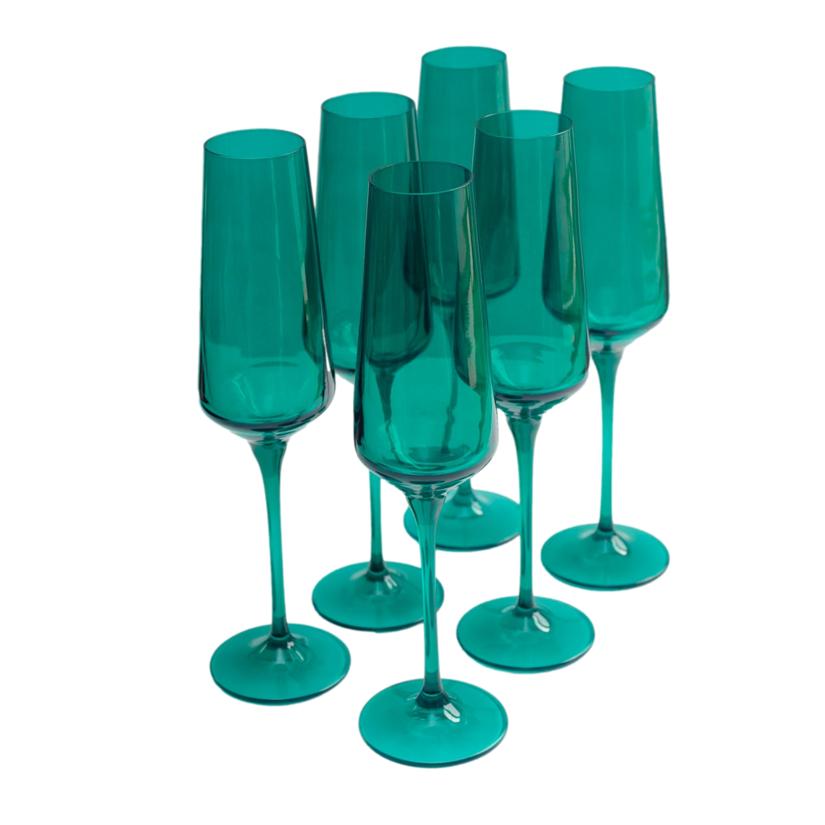 Colored Champagne Flute - Set of 6