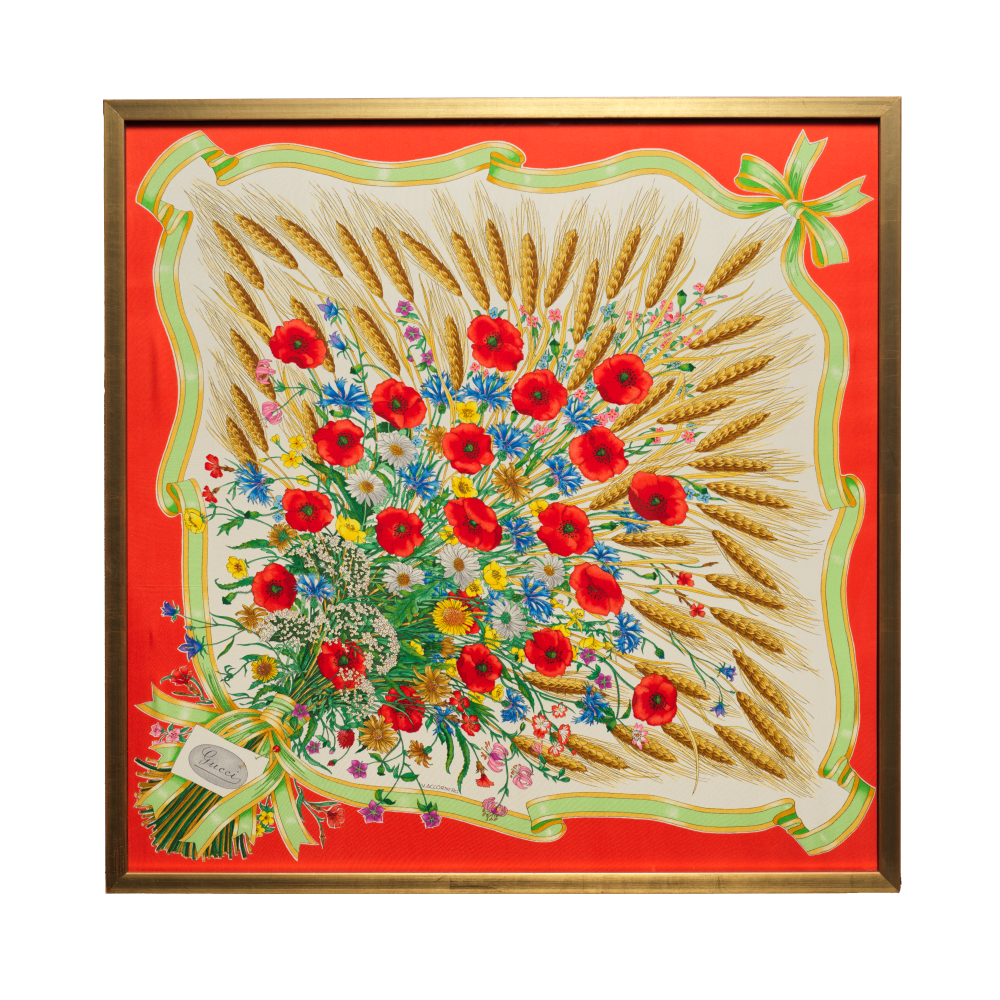 Gucci Bouquet Framed Scarf