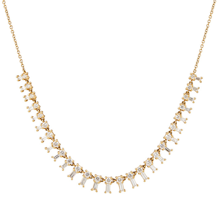 Baguette Diamond Necklace