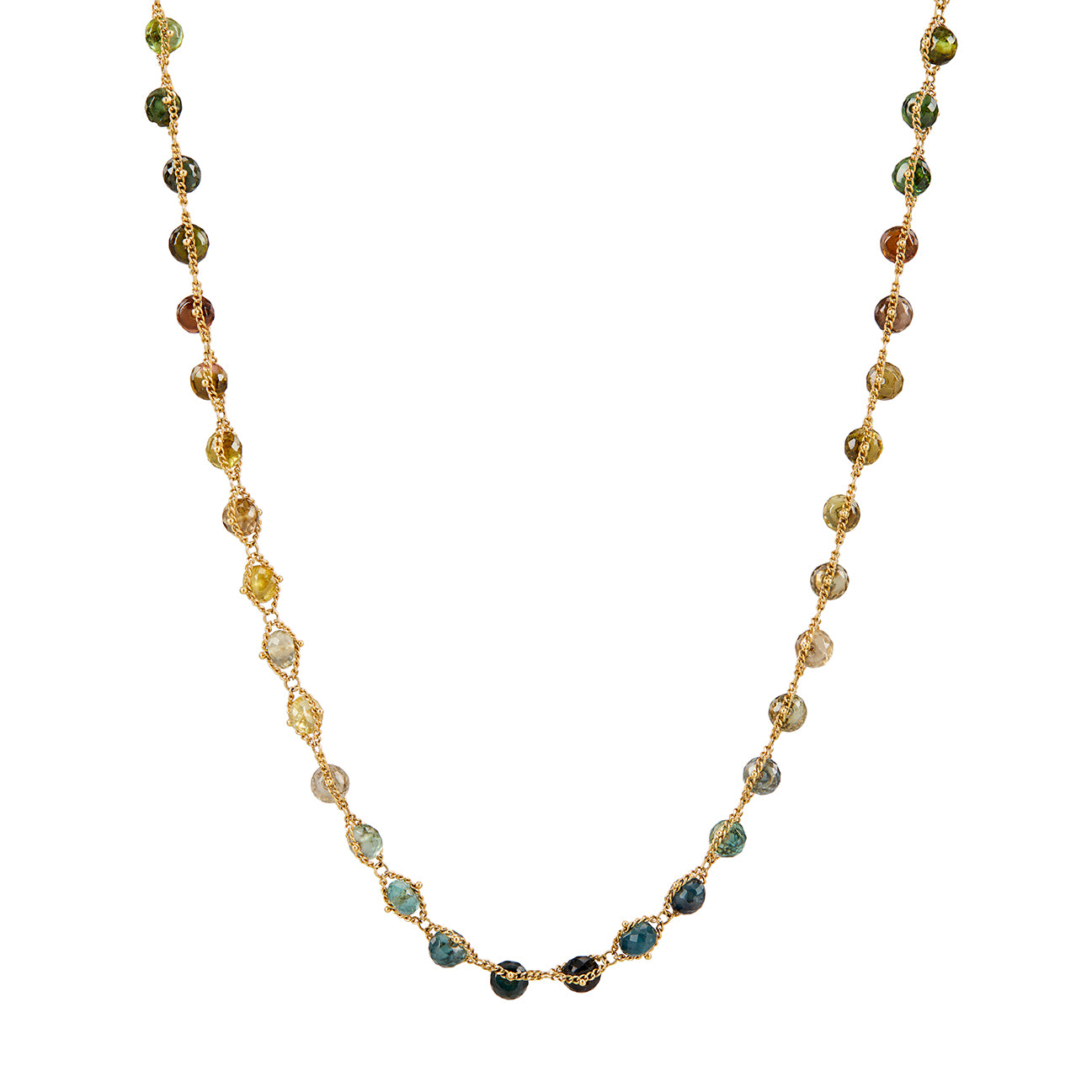 18K Gold Tourmaline Necklace
