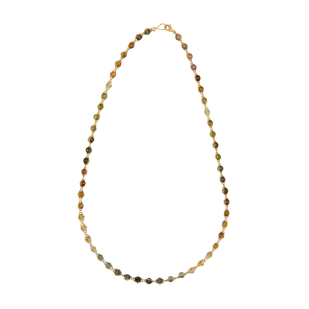 18K Gold Tourmaline Necklace