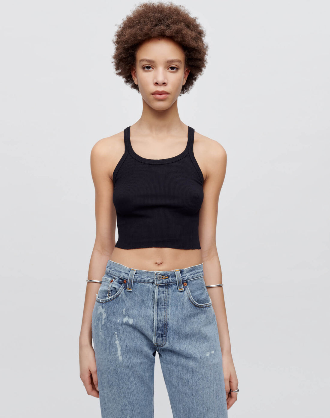 Cropped Ribbed Tank