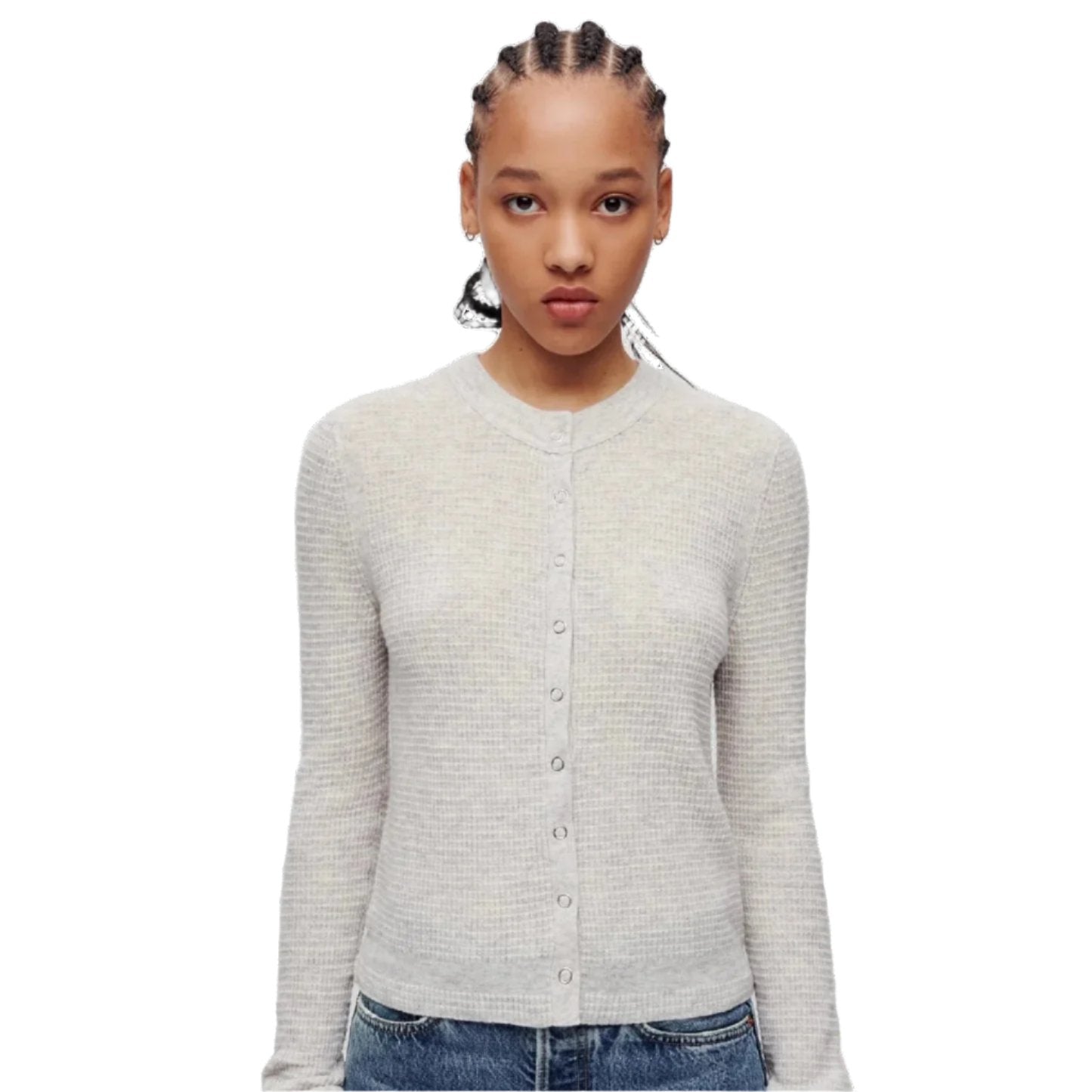 Waffle Slim Cardigan