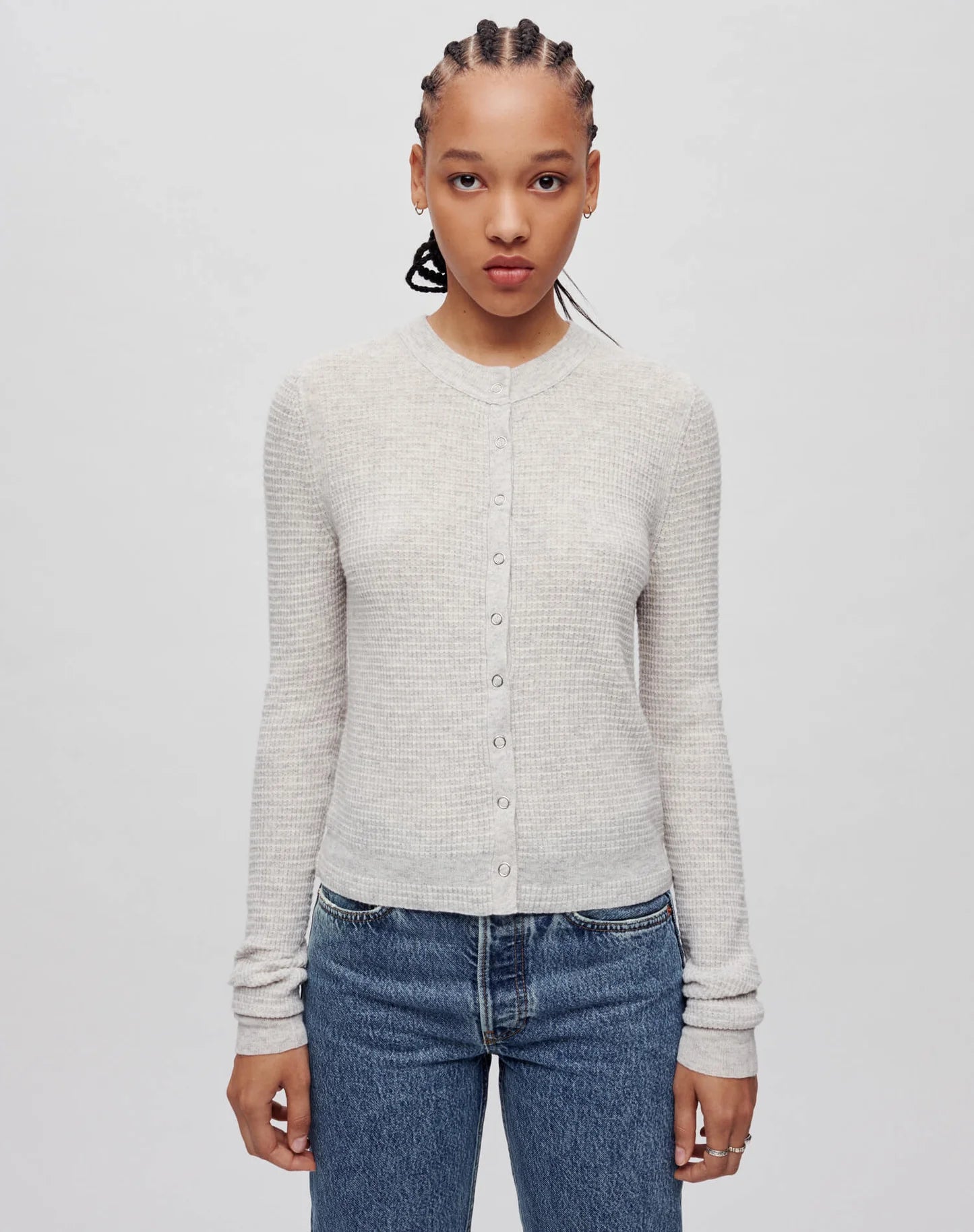 Waffle Slim Cardigan