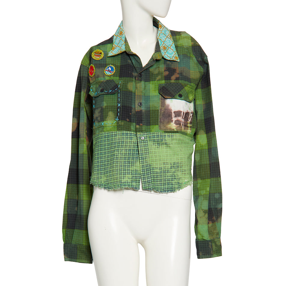 Pieced Plaid in Kelly Green