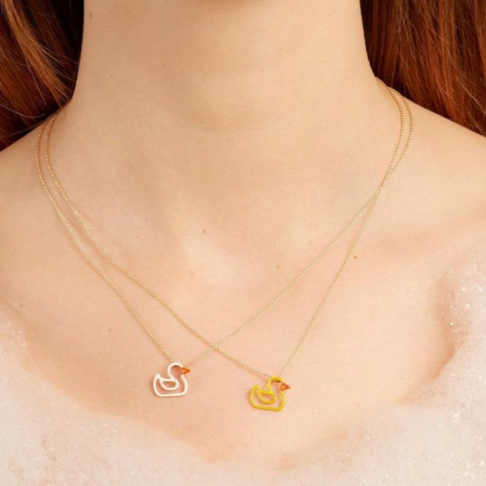 Patito Enamel Yellow Necklace