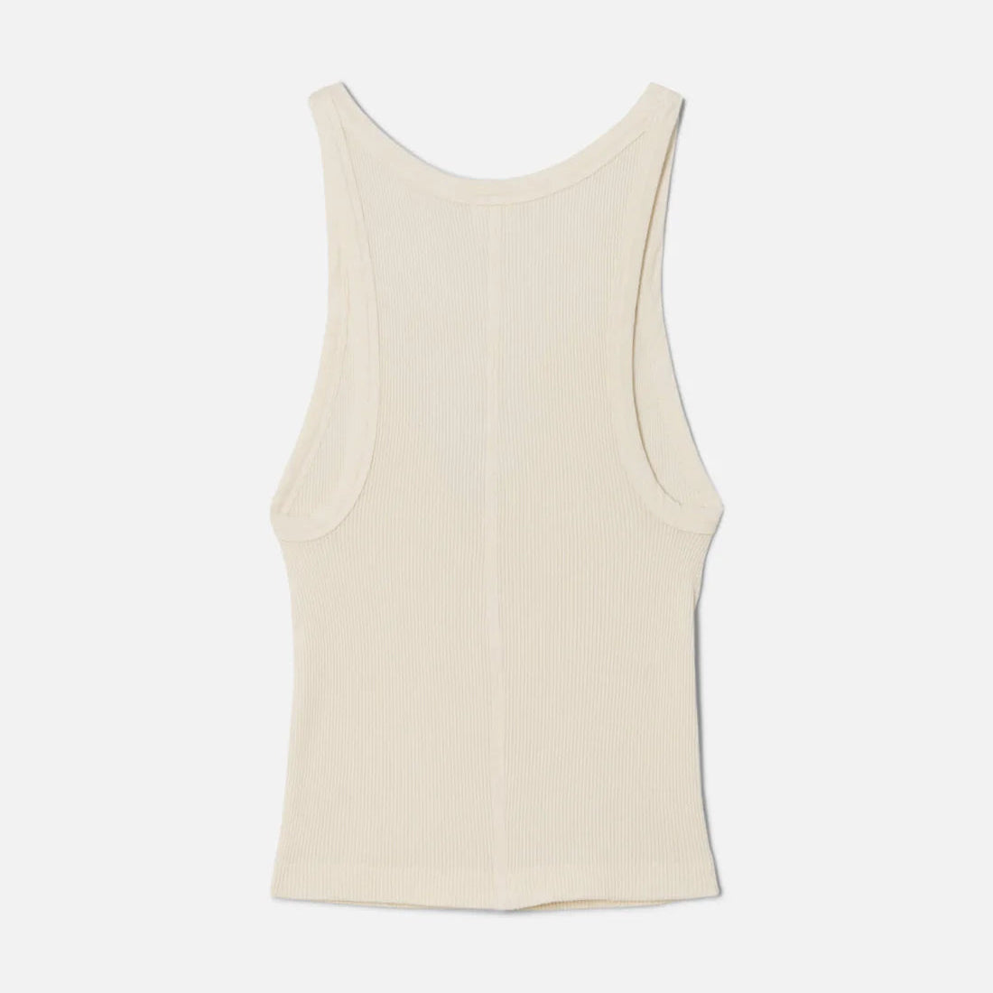 V Cut Ribbed Tank Top