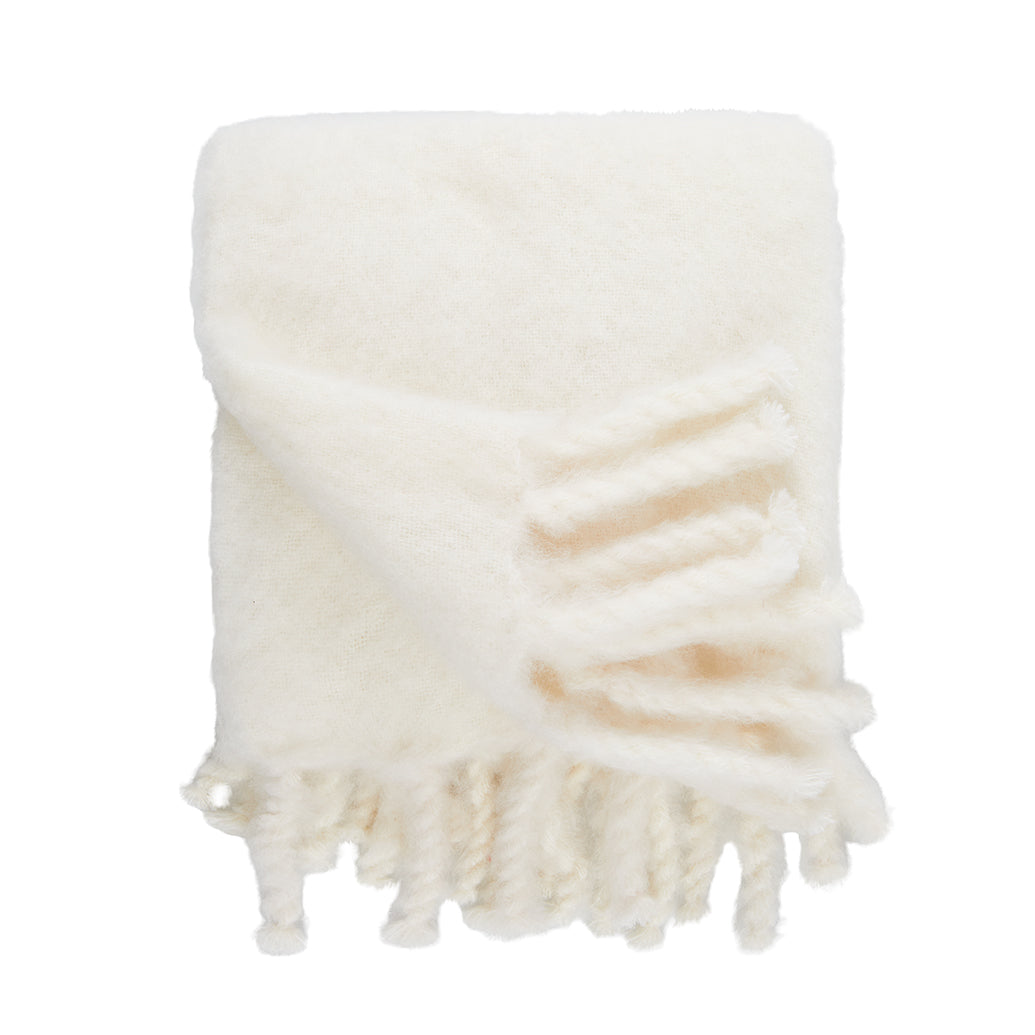 Mohair Throw with Tassels