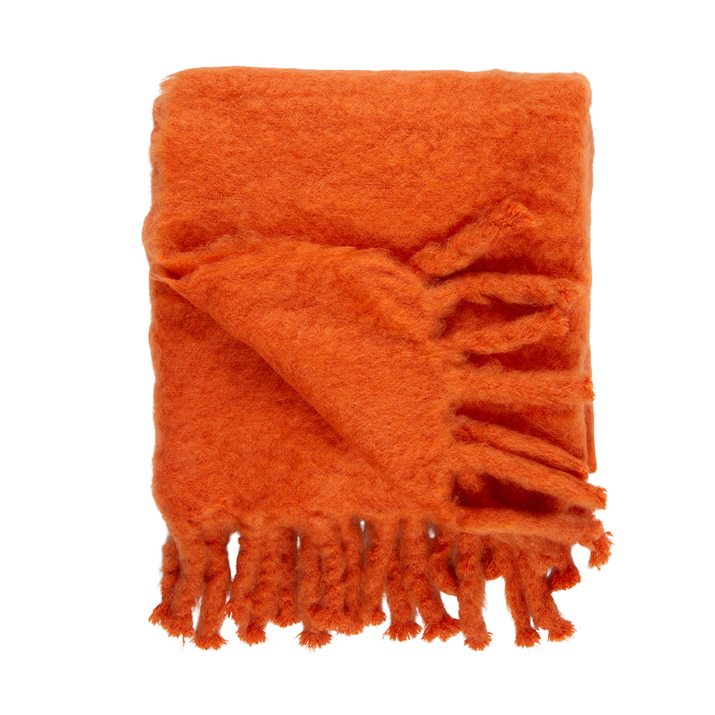 Mohair Throw with Tassels
