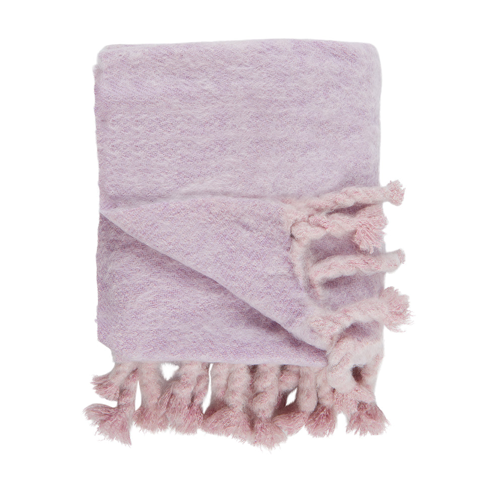Mohair Throw with Tassels