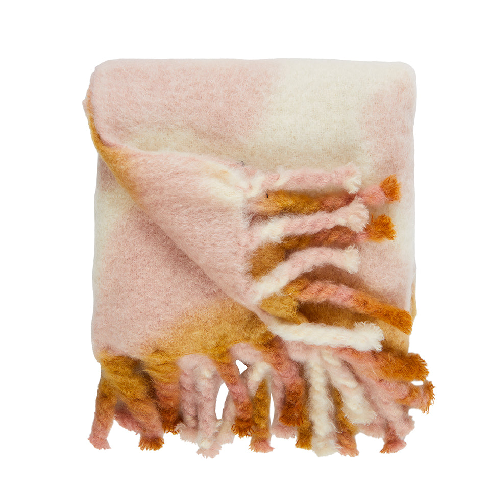 Mohair Throw with Tassels