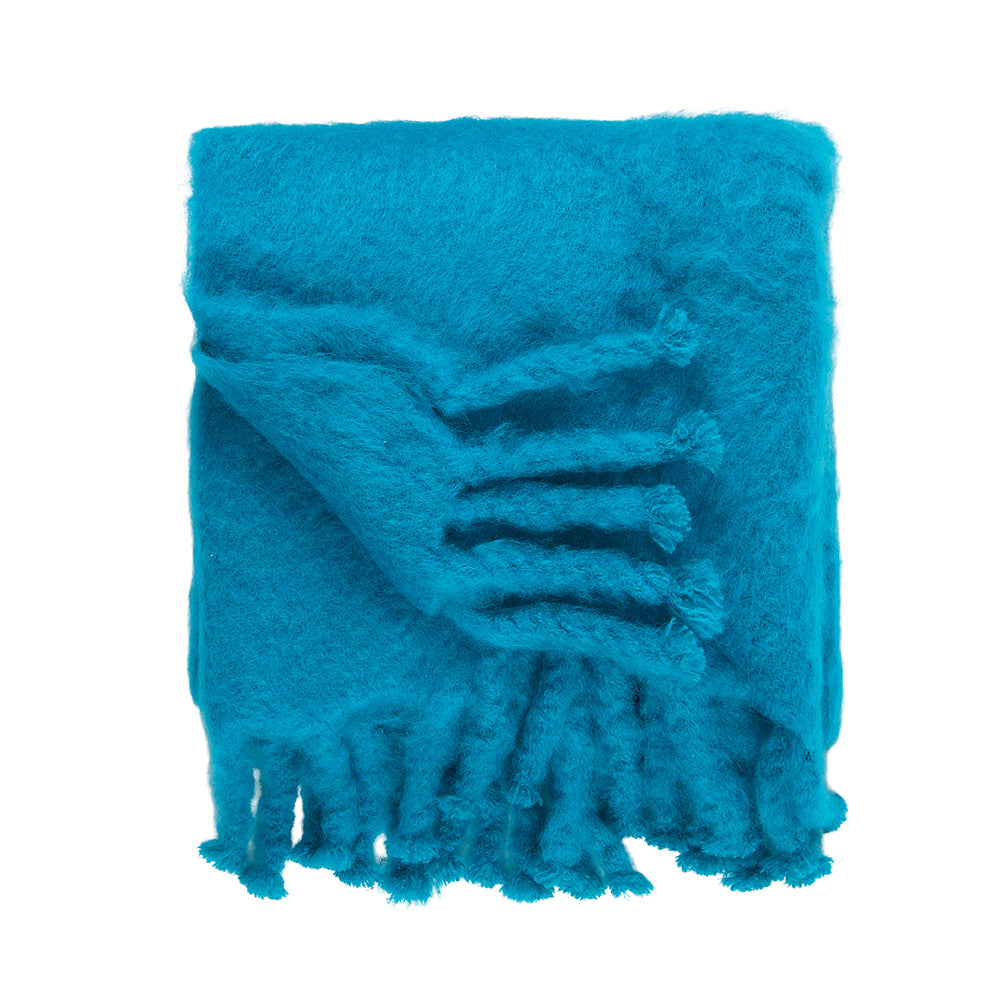 Mohair Throw with Tassels