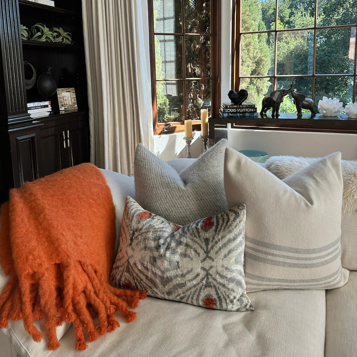 Mohair Throw with Tassels