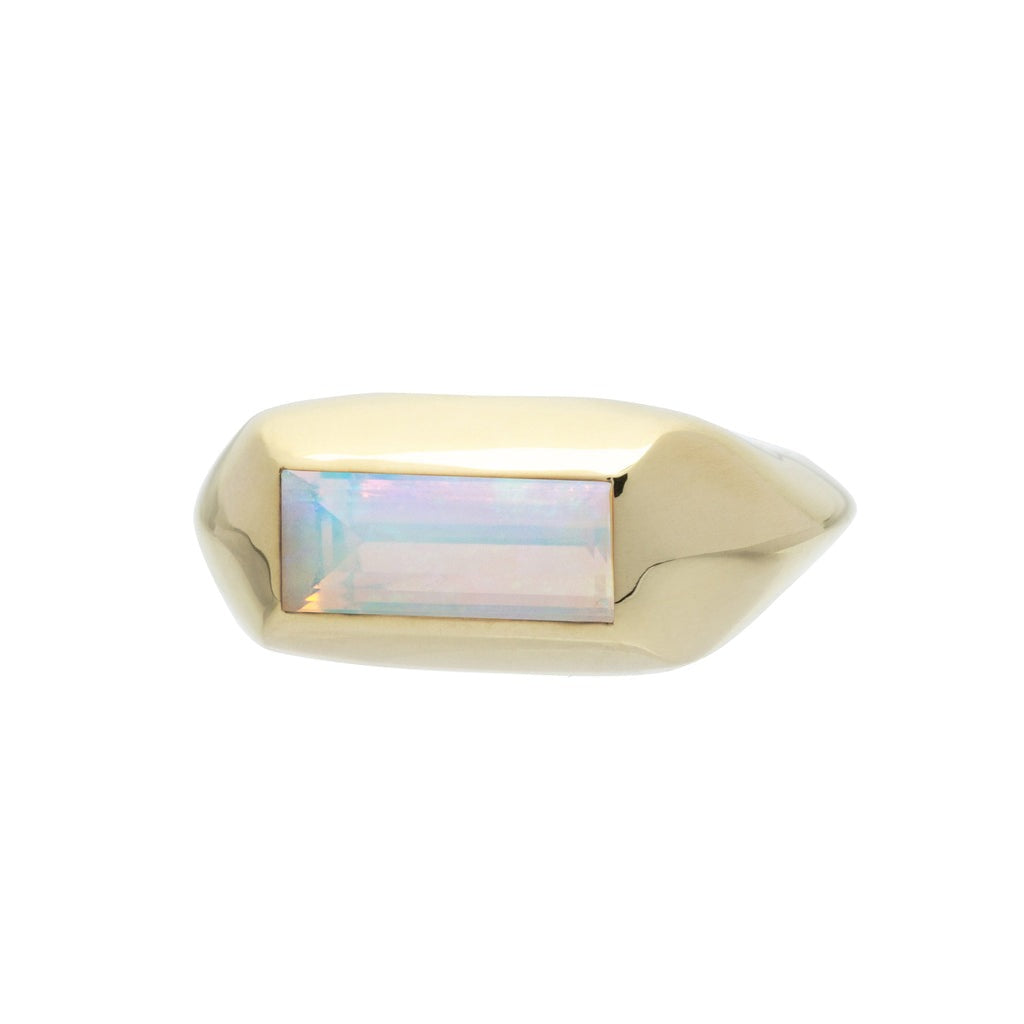 Space Baguette Opal Ring