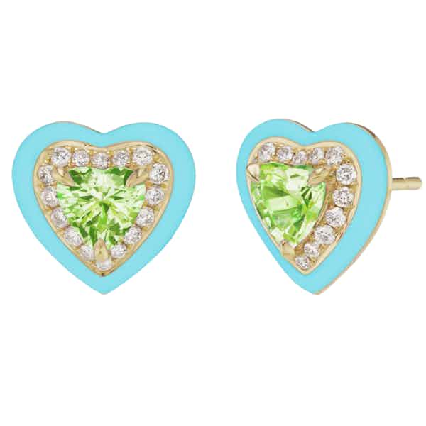 Emily P. Wheeler Heart Studs Peridot