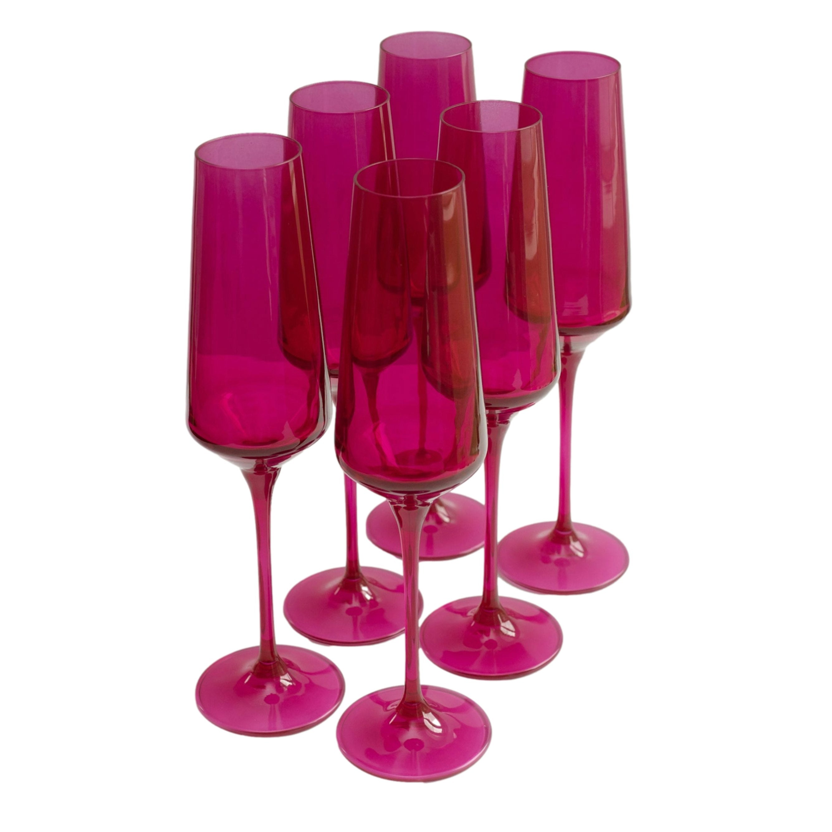 Colored Champagne Flute - Set of 6