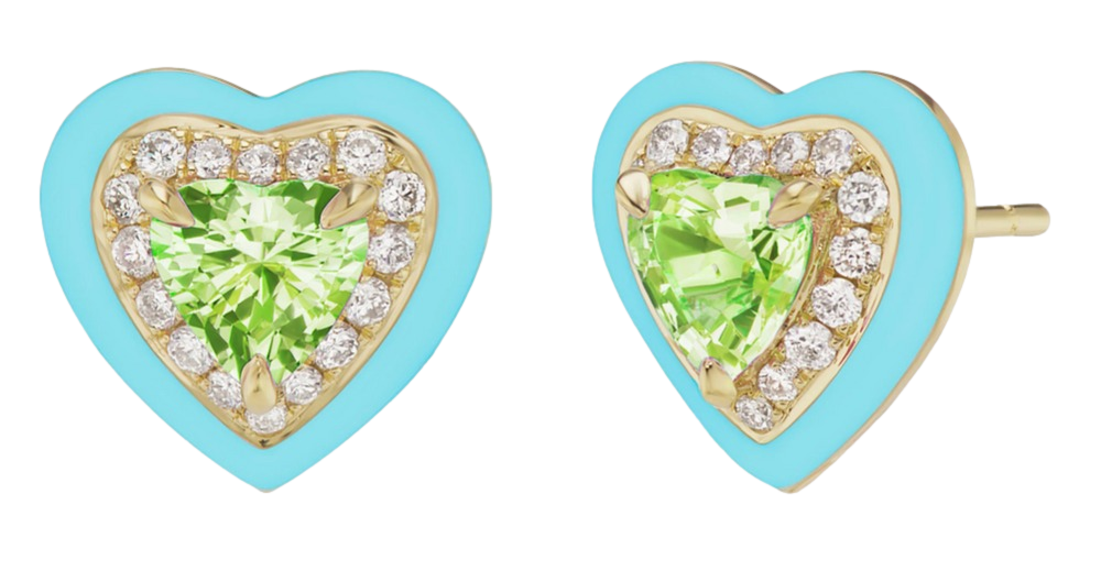 Emily P. Wheeler Heart Studs Peridot