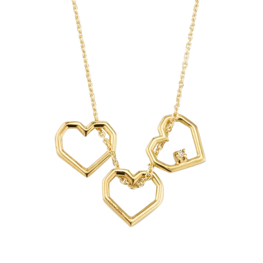 Mini Heart Trio Necklace