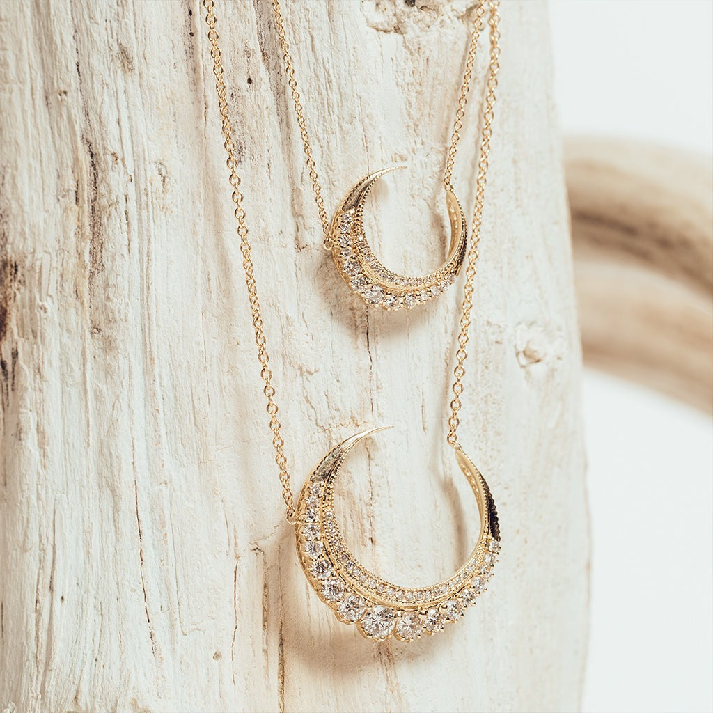 Diamond Moon Necklace