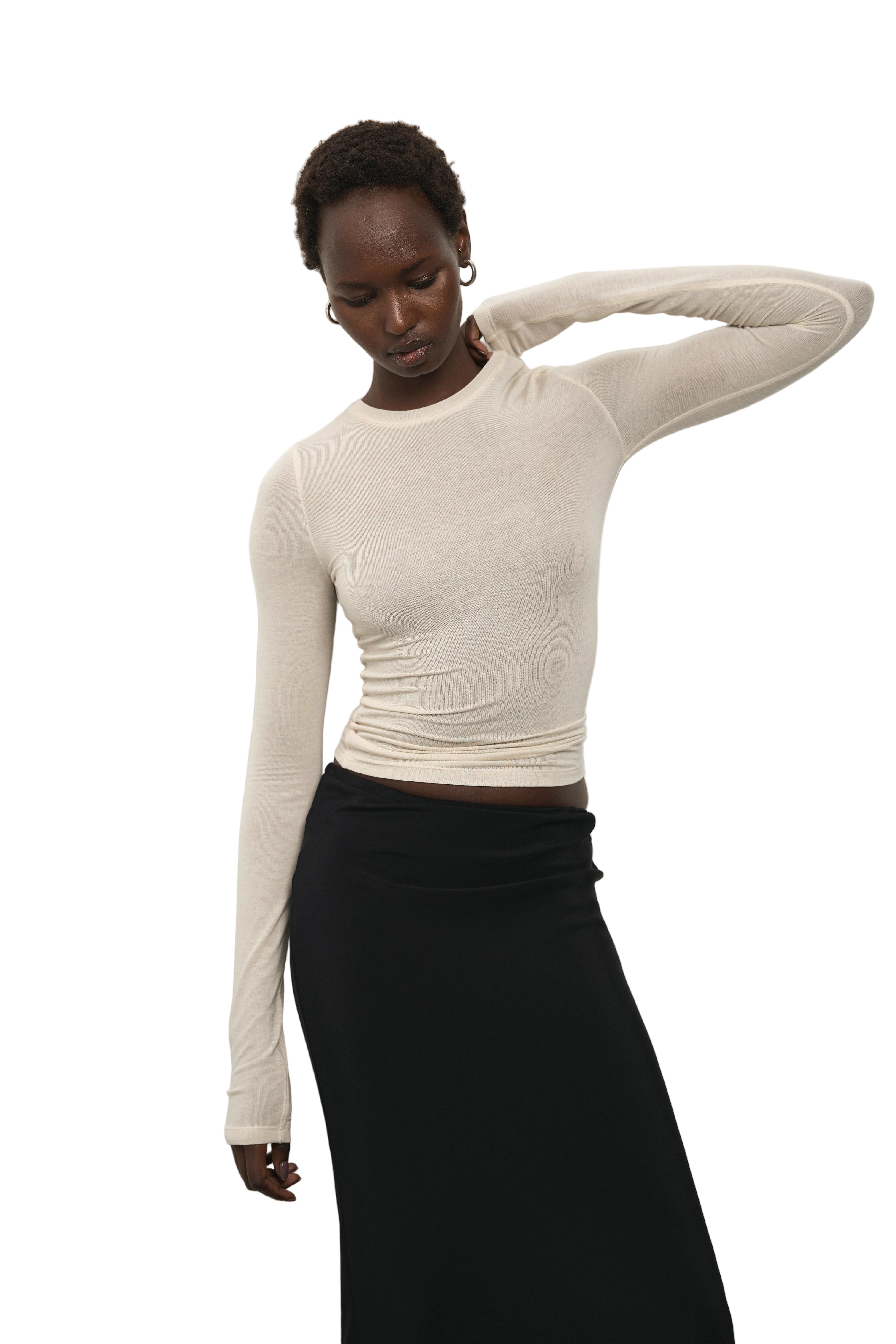 Sheer Long Sleeve Tee