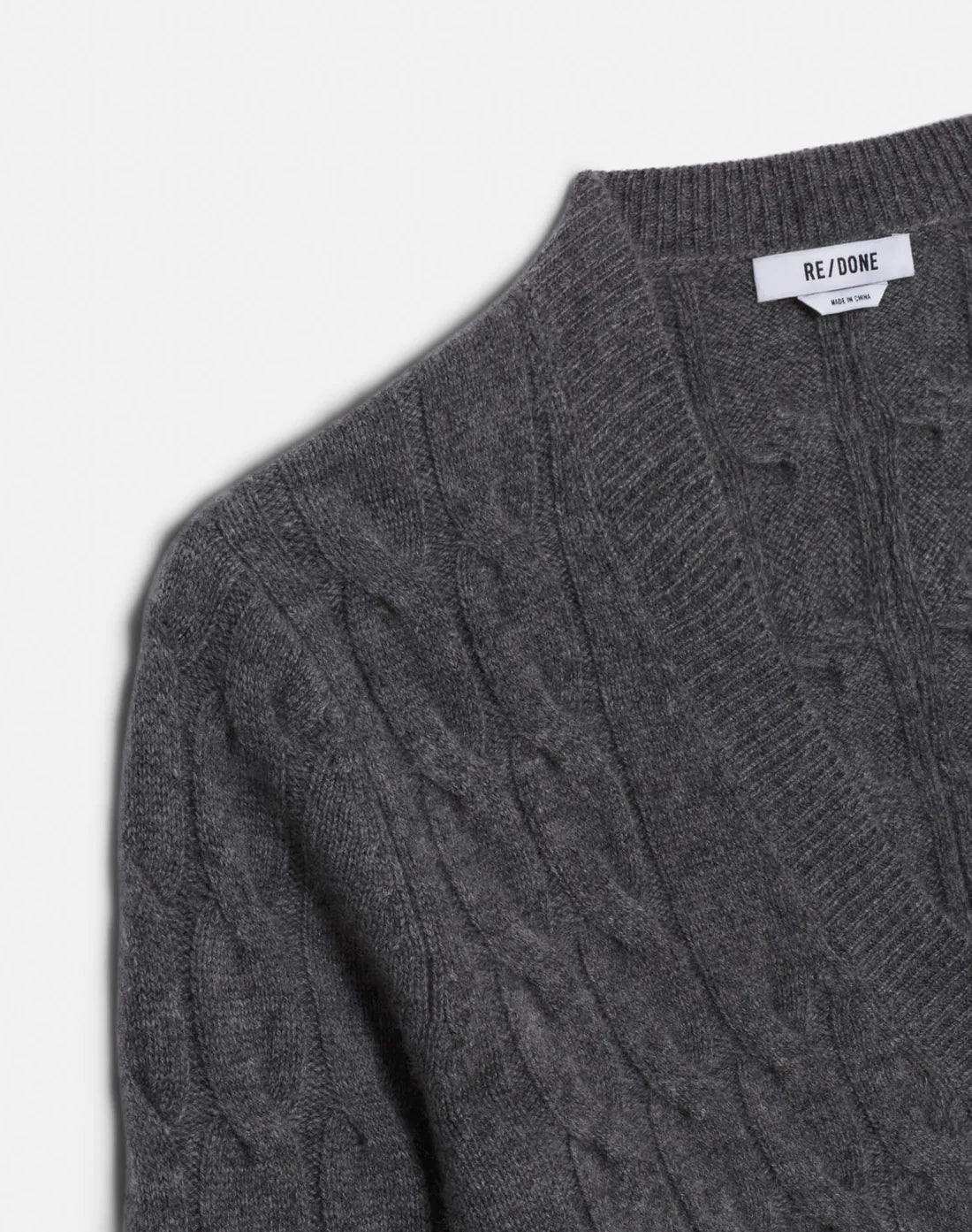 Cable V-Neck Cardigan