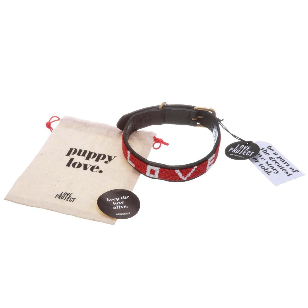 Love Beaded Dog Collar
