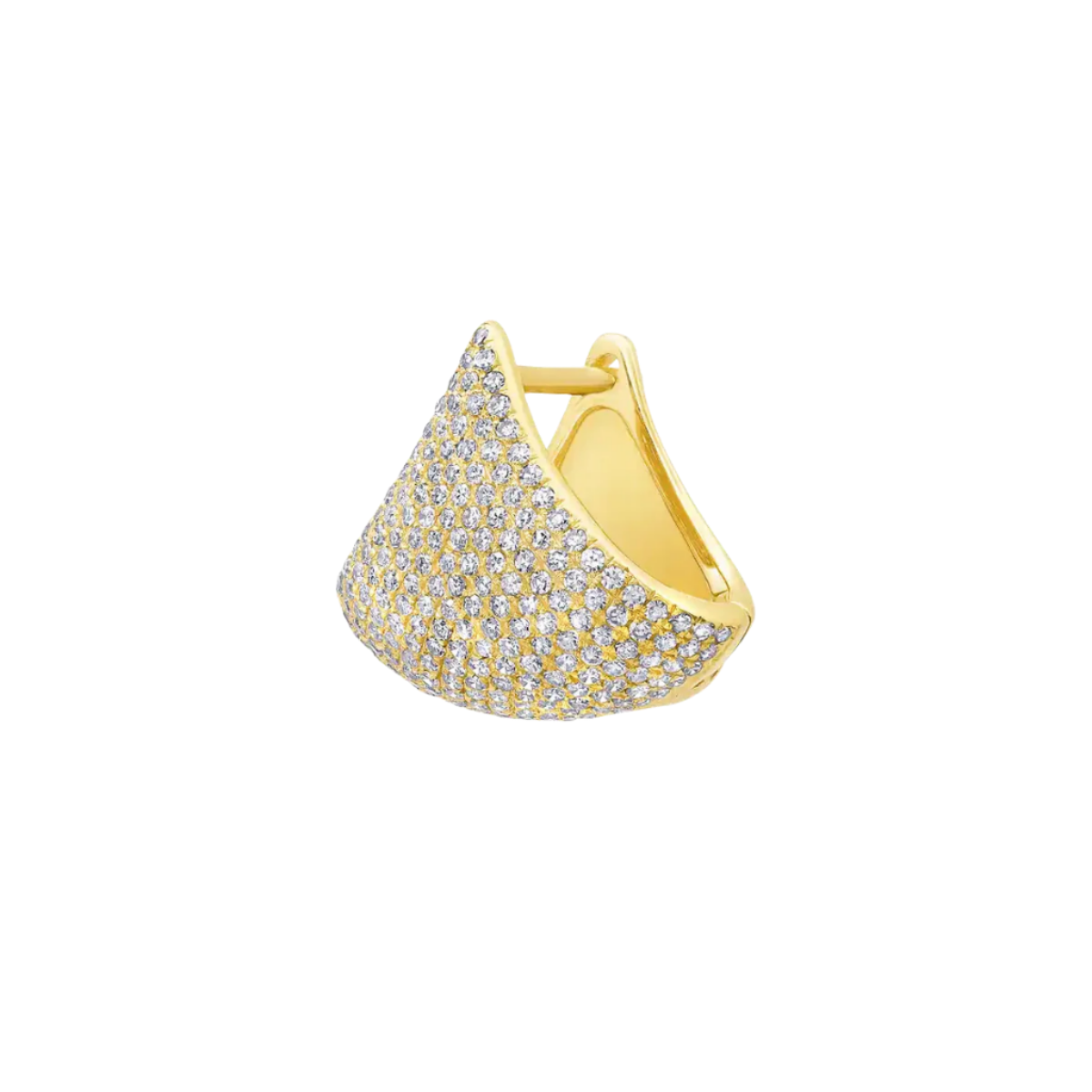 Apse Earrings with White Pave Diamonds