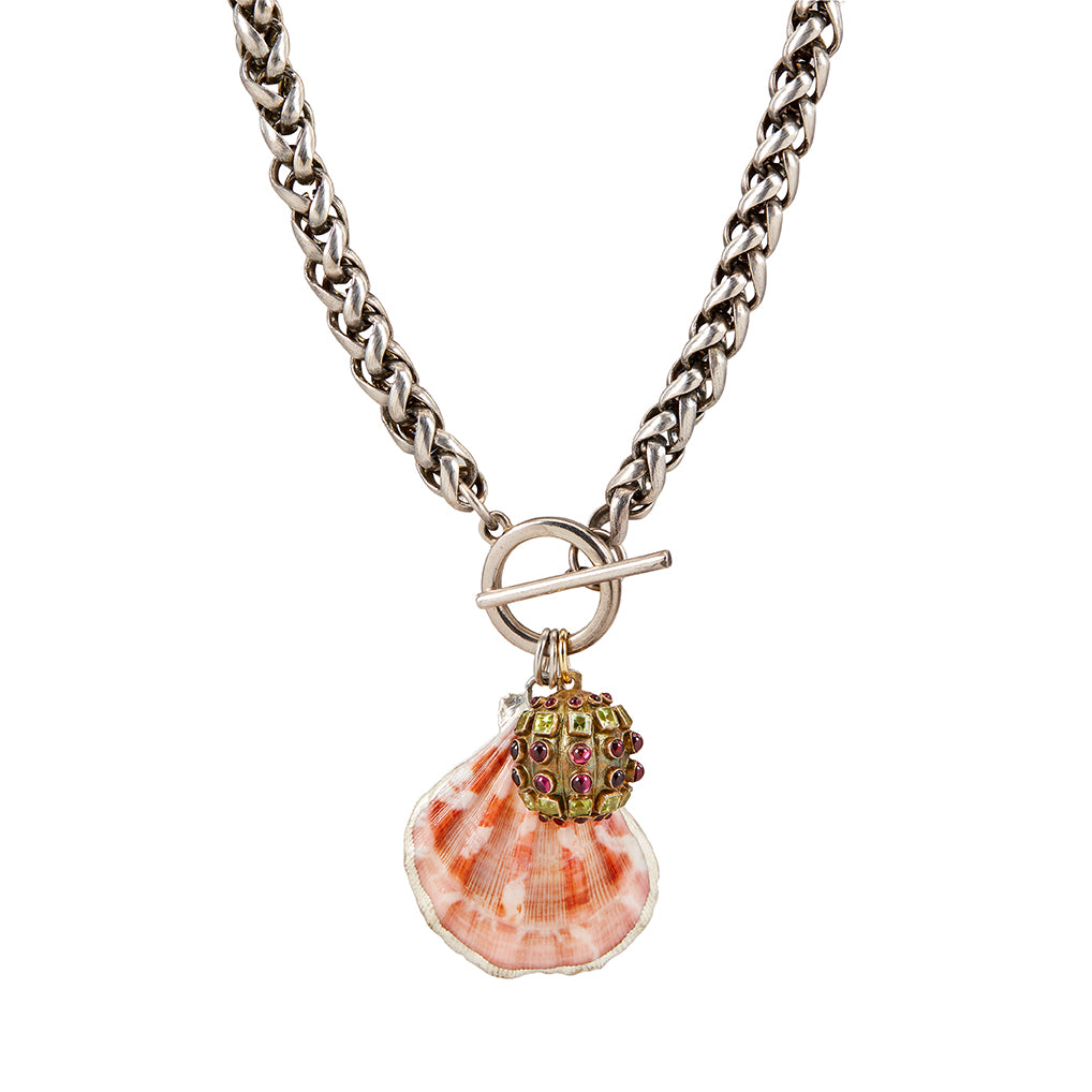 CBD Stainless Steel Chain with Shell Pendant