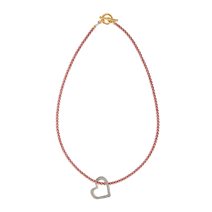 Metal Ball Chain with Heart