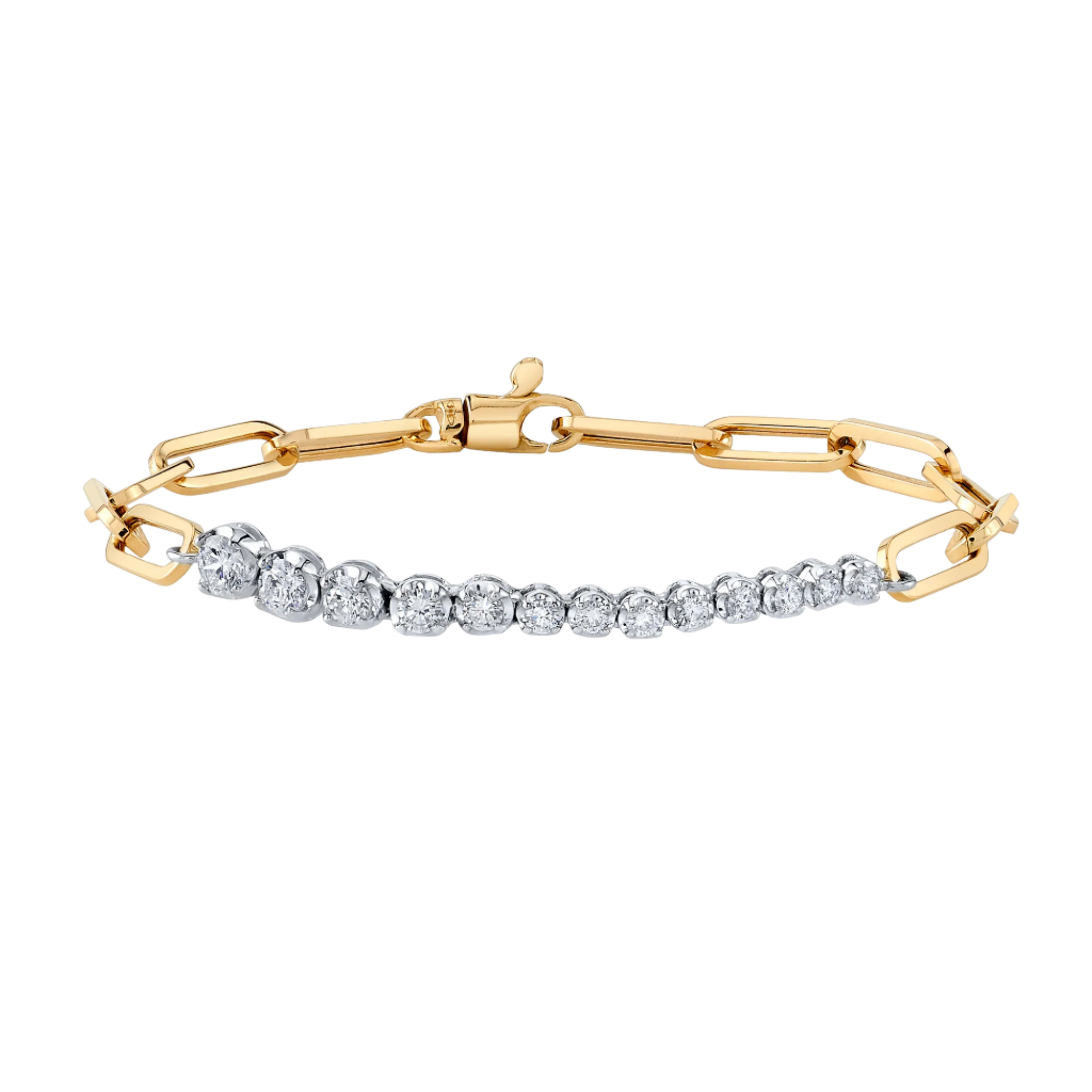 Ascending Diamonds on Chain Bracelet