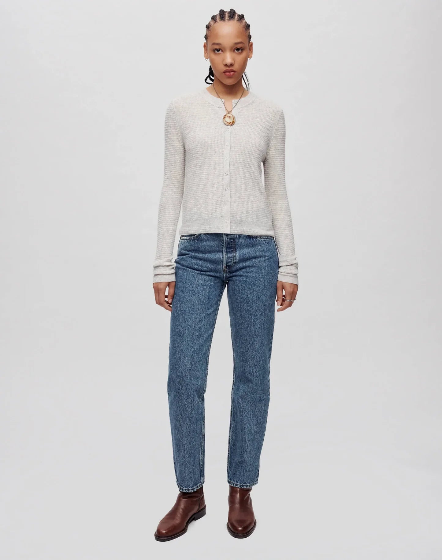 Waffle Slim Cardigan