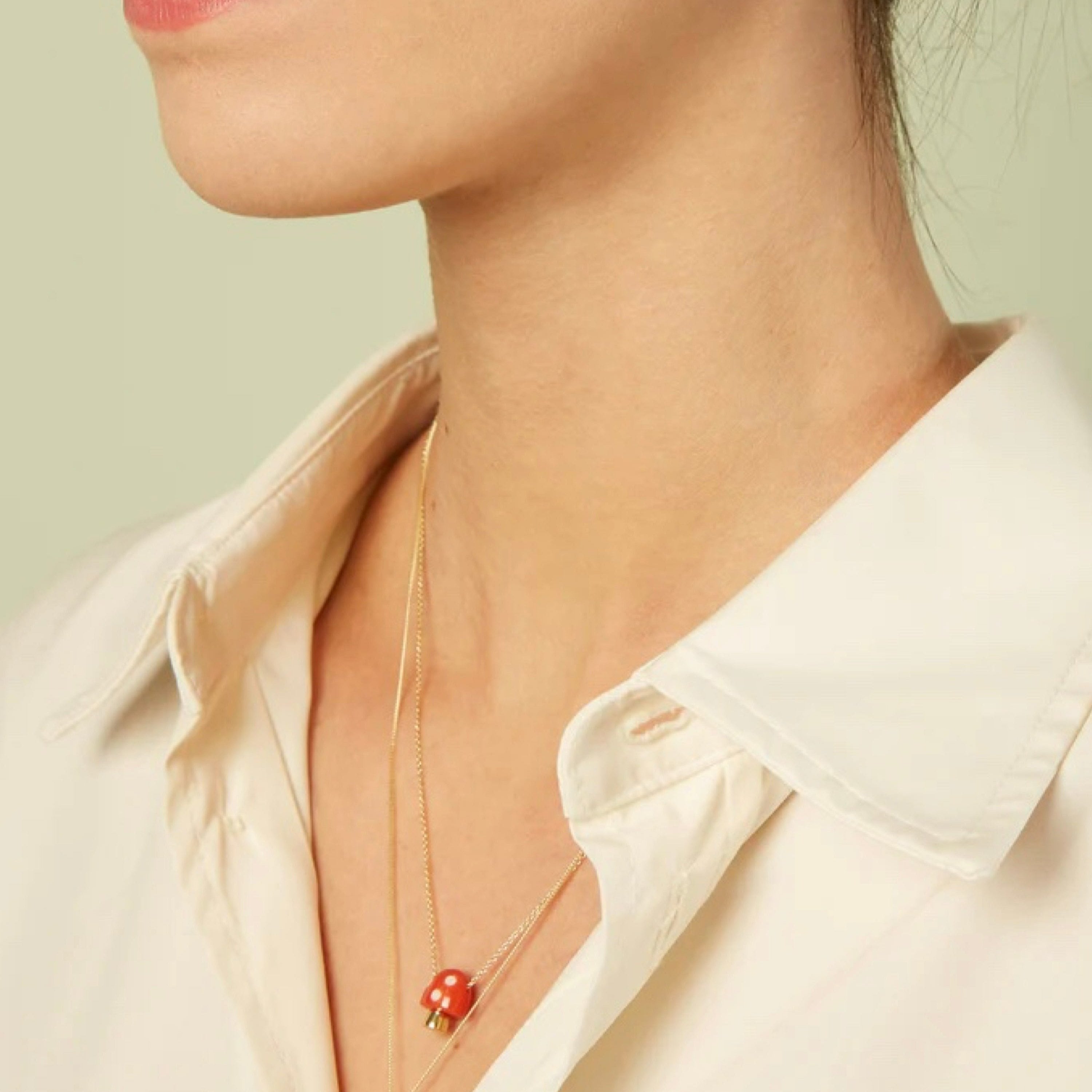 L'Amanita Red & White Necklace