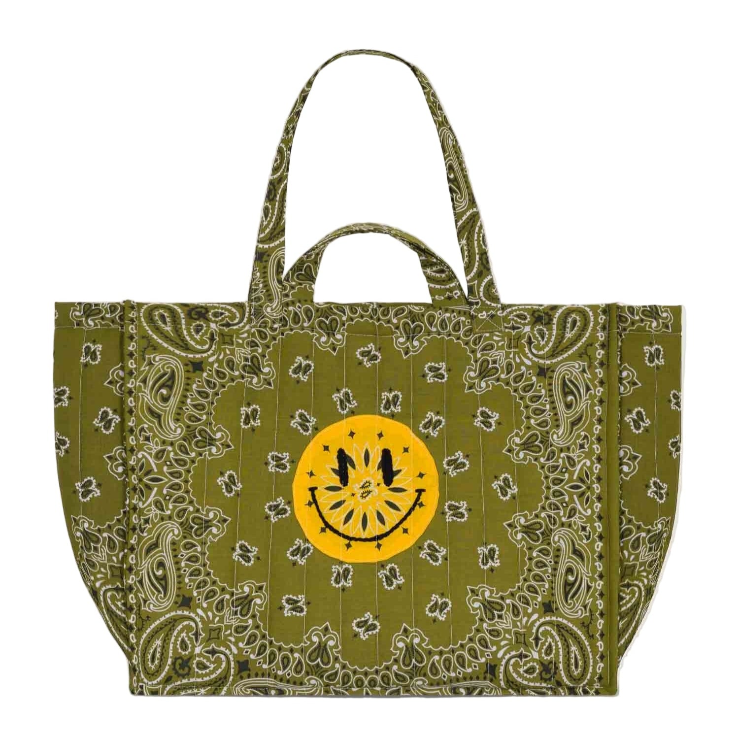 Maxi Quilted Happy Face Tote