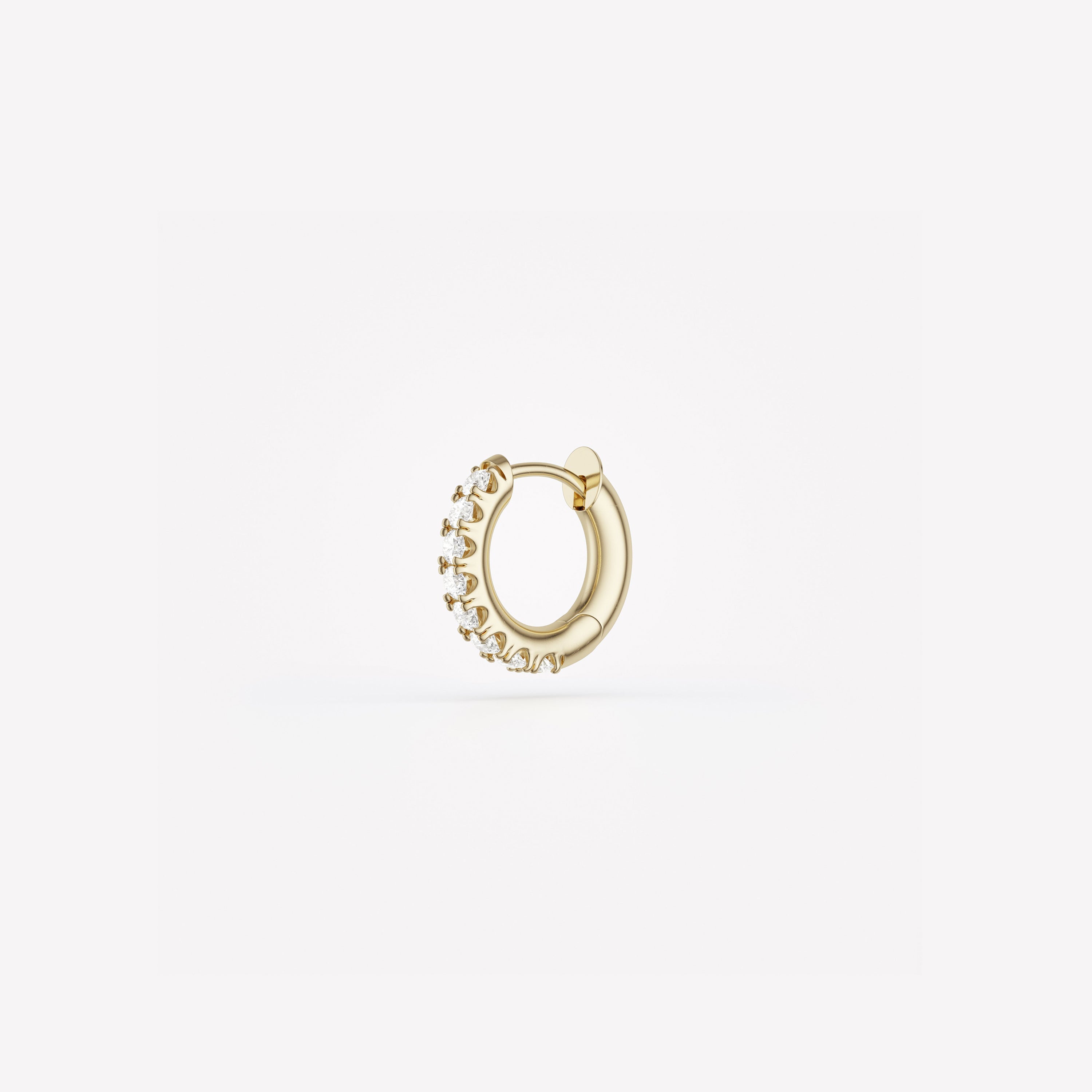 Mini Micro Pavé Hoop YG