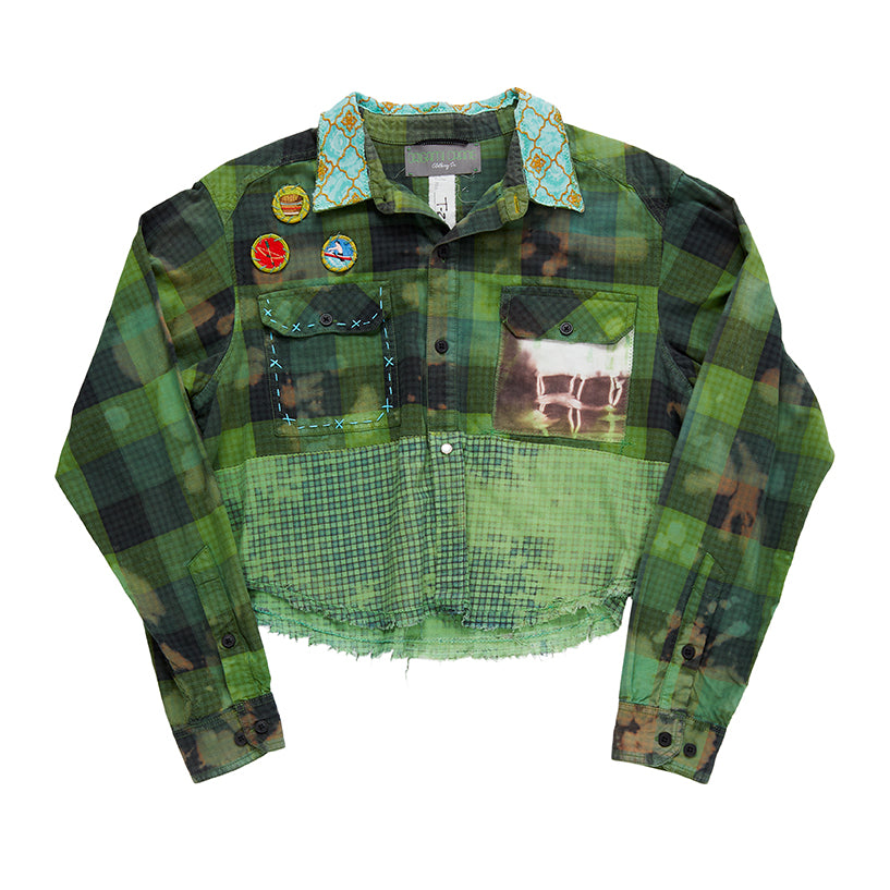Pieced Plaid in Kelly Green