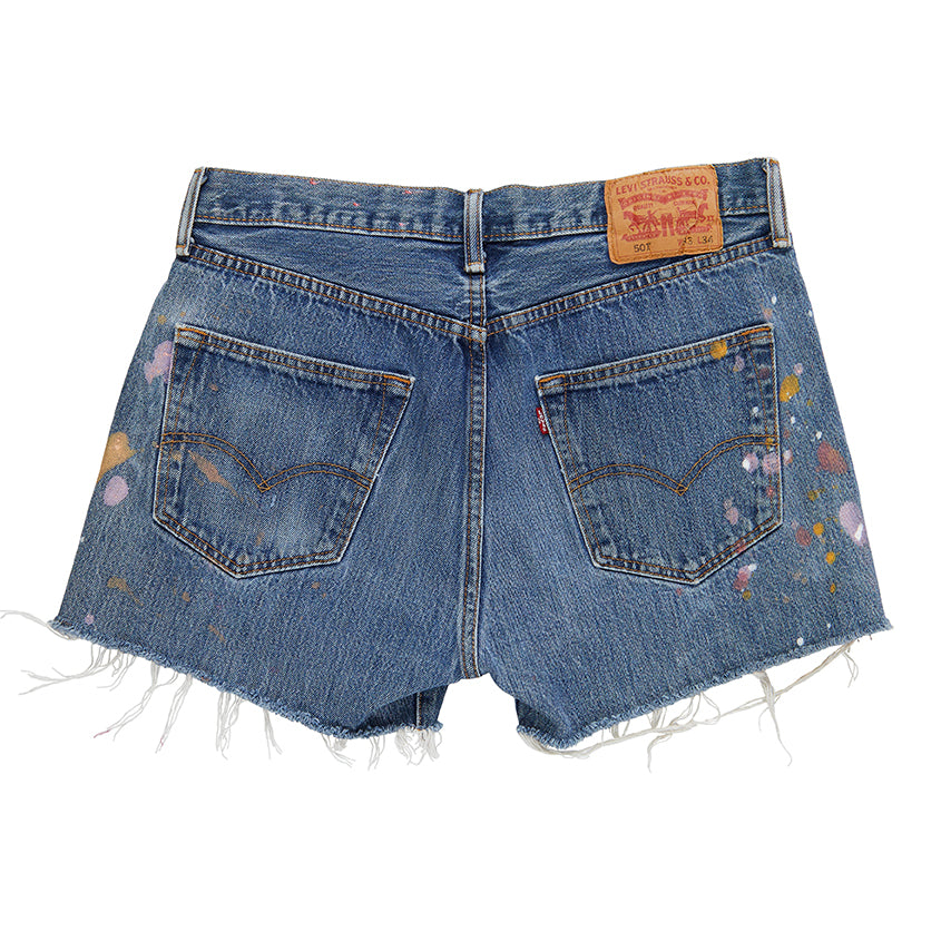 Graffiti Levi's Shorts (Blue)