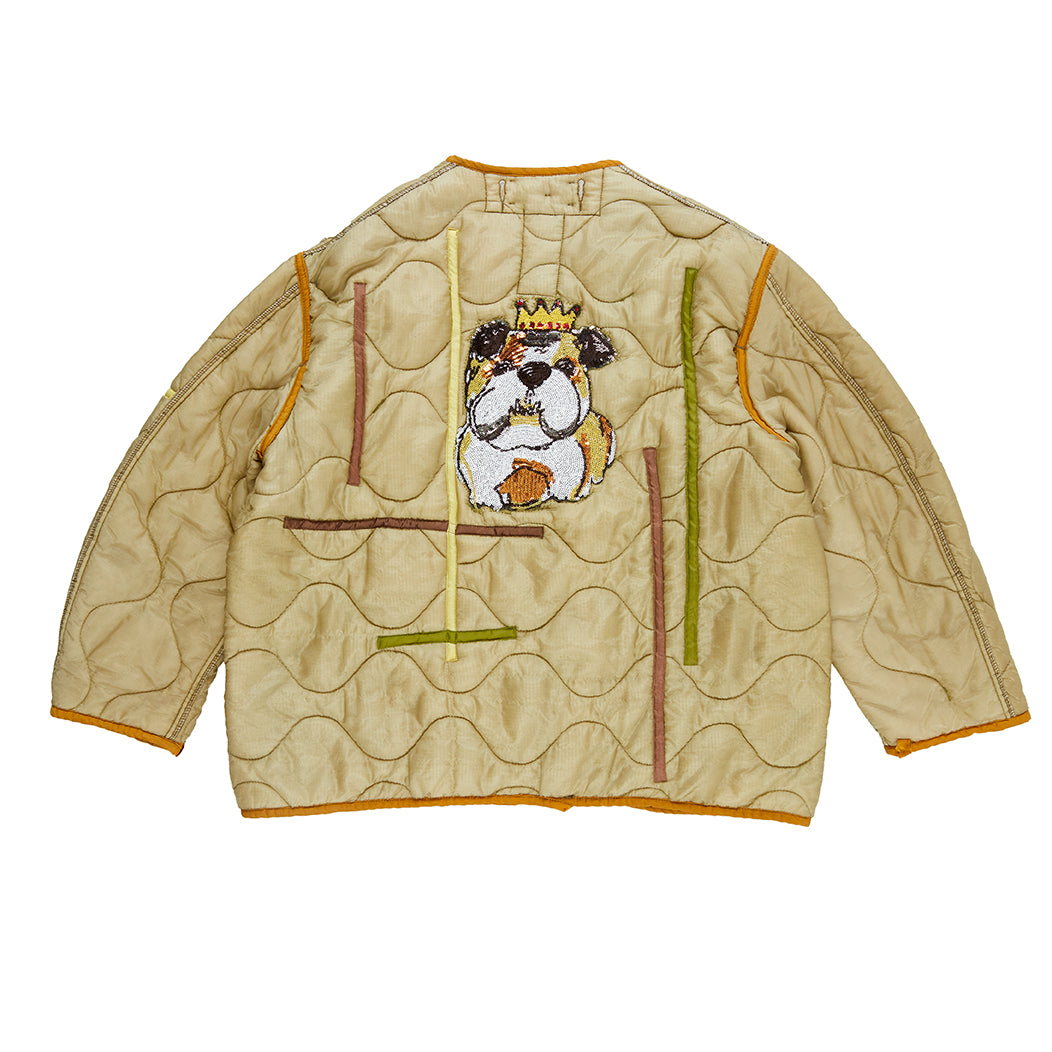 Puffer Liner with Sequin Pup