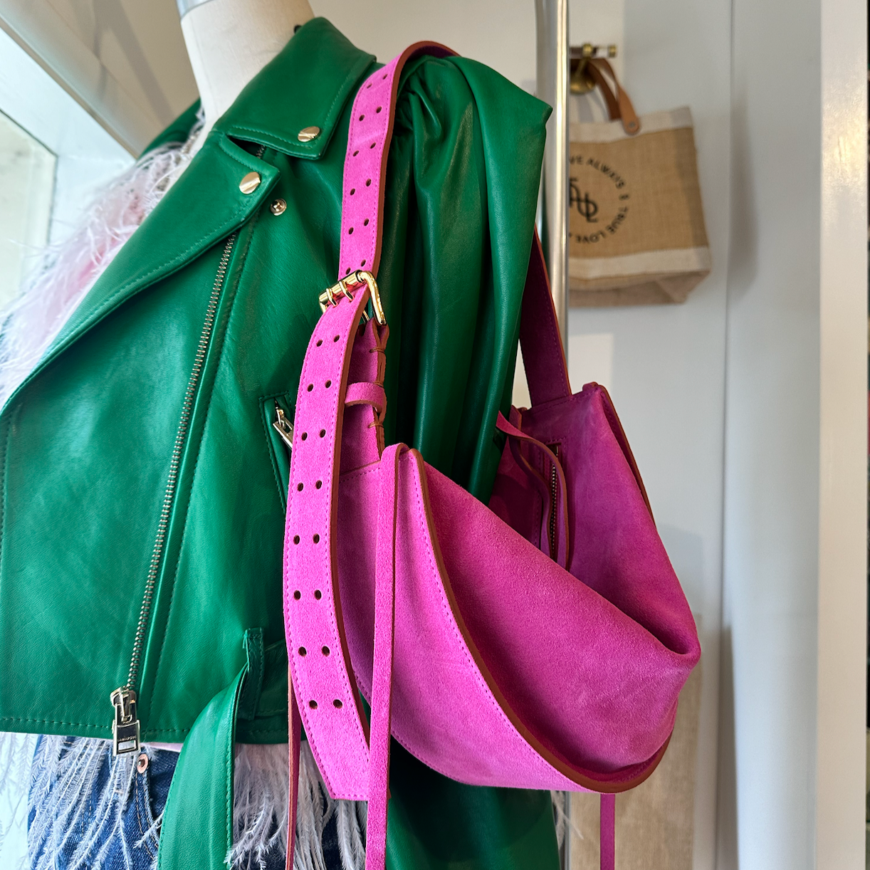 Suede Shoulder Bag