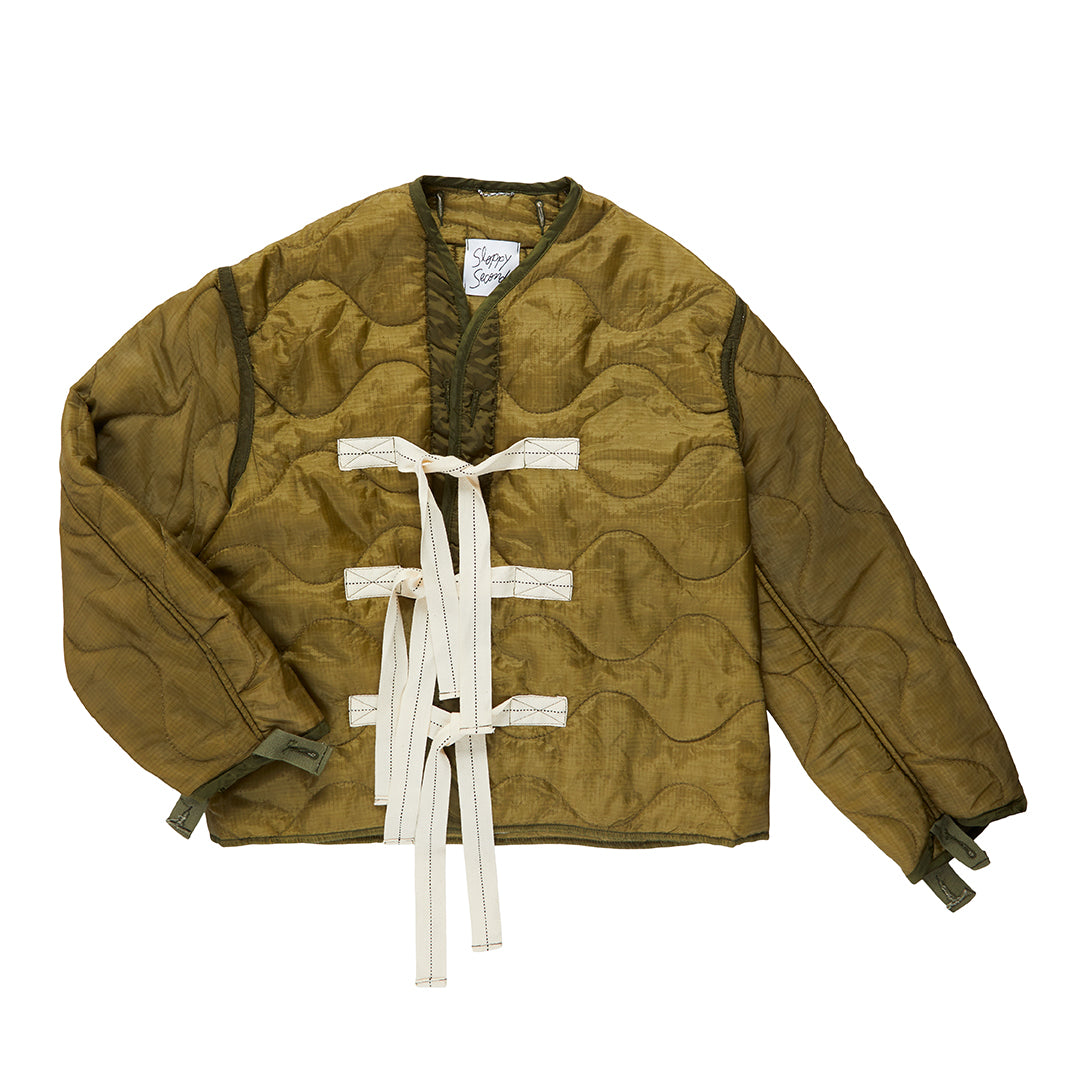 Military Liner Jacket with Ties