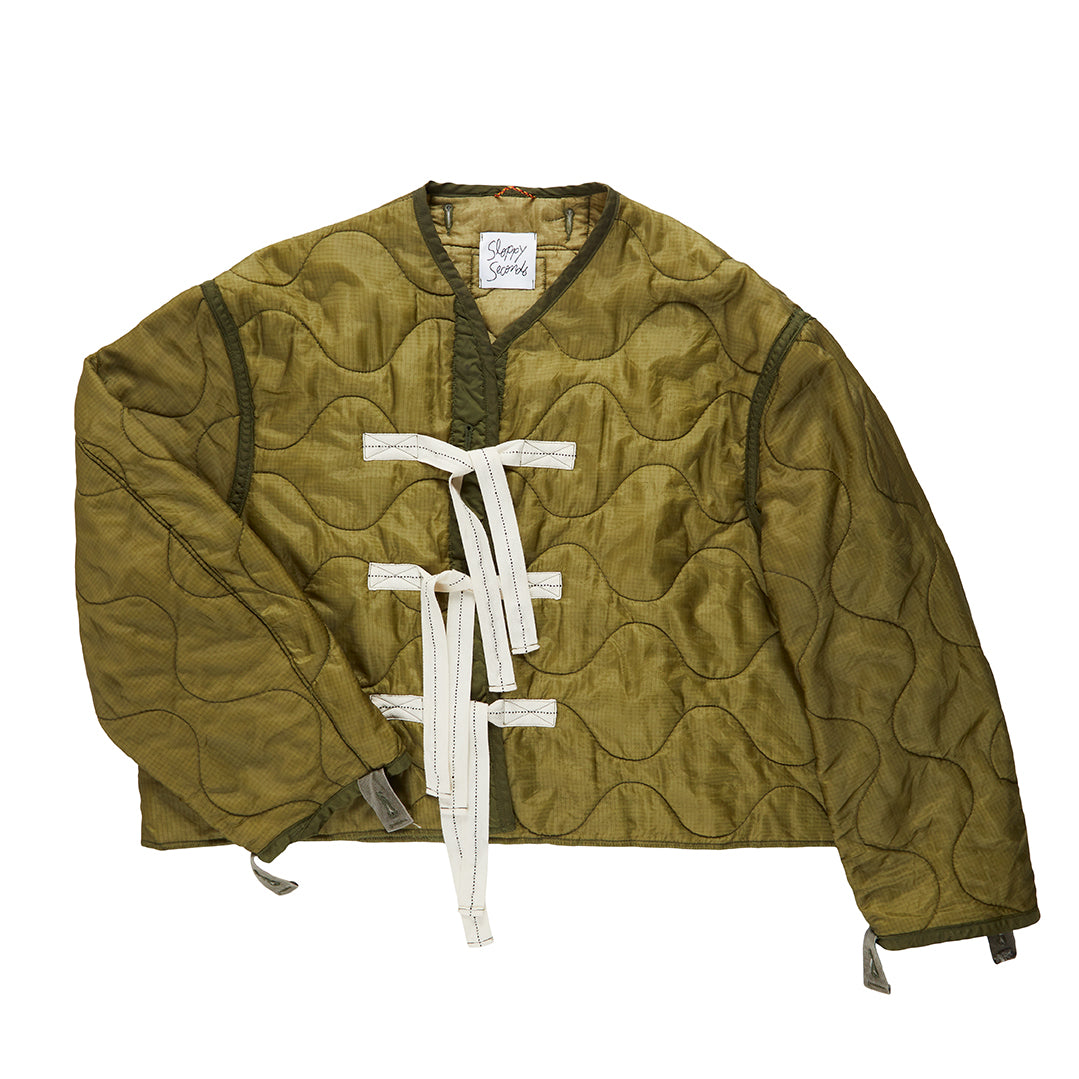 Military Liner Jacket with Ties