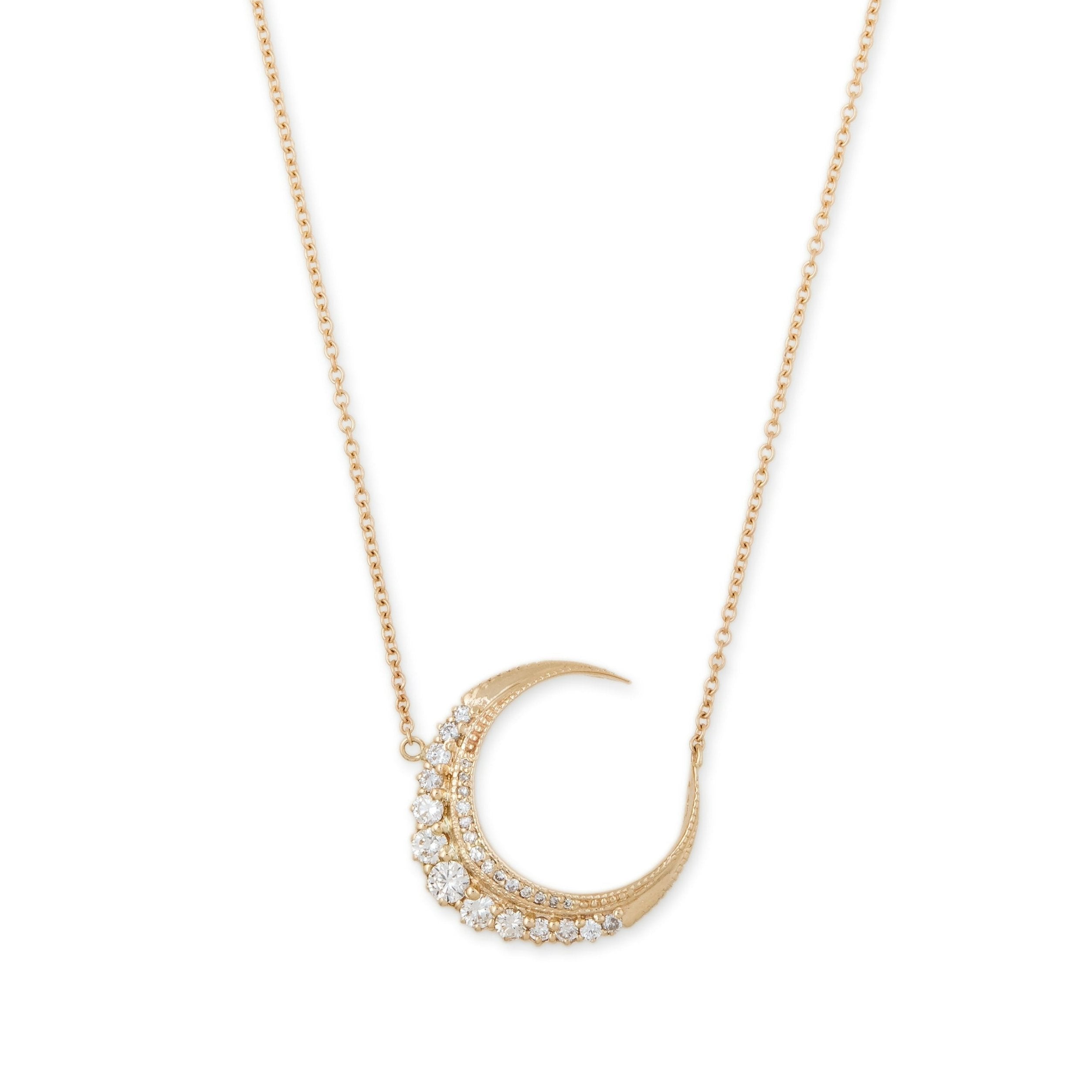 Diamond Moon Necklace