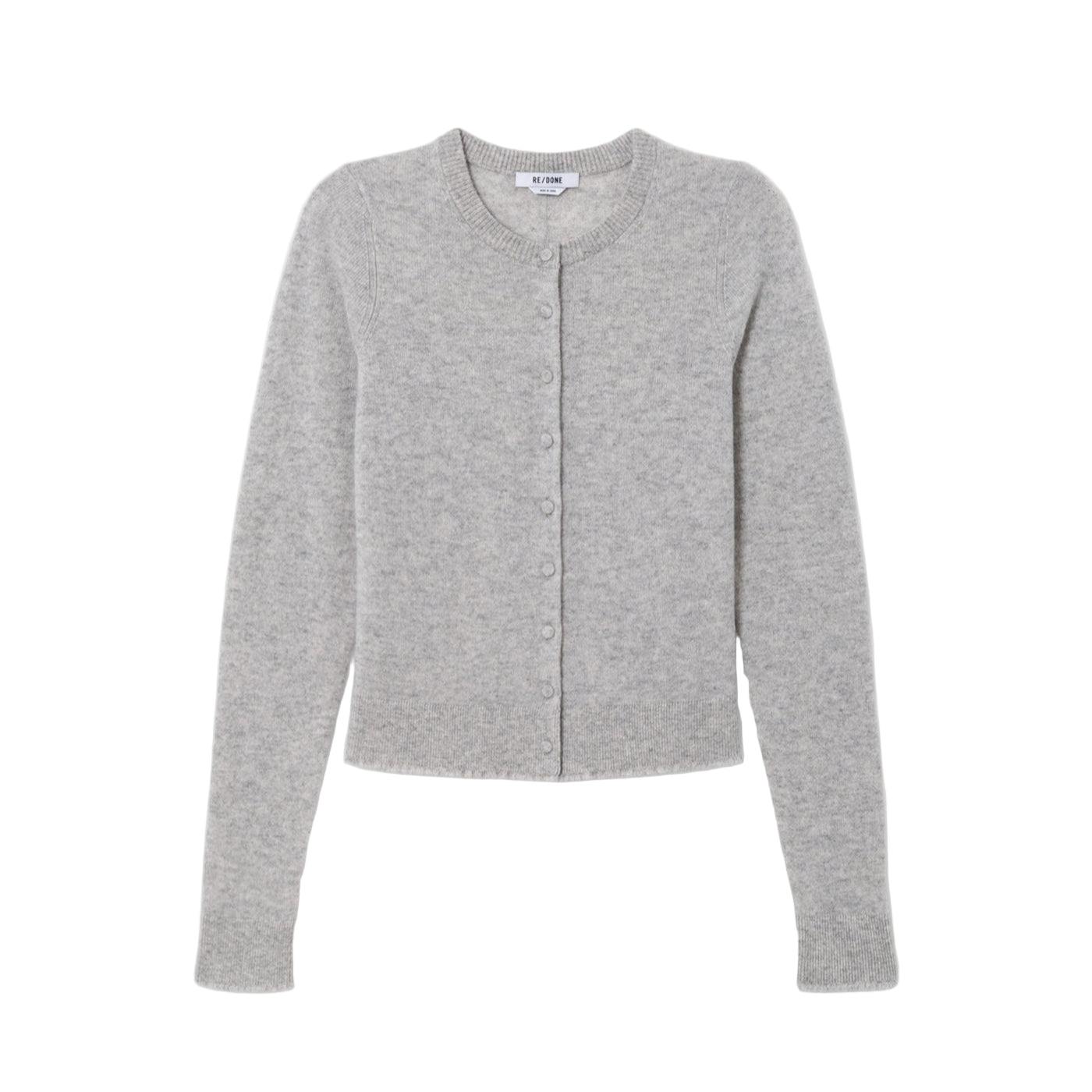 Re/Done Cashmere Crewneck Cardigan