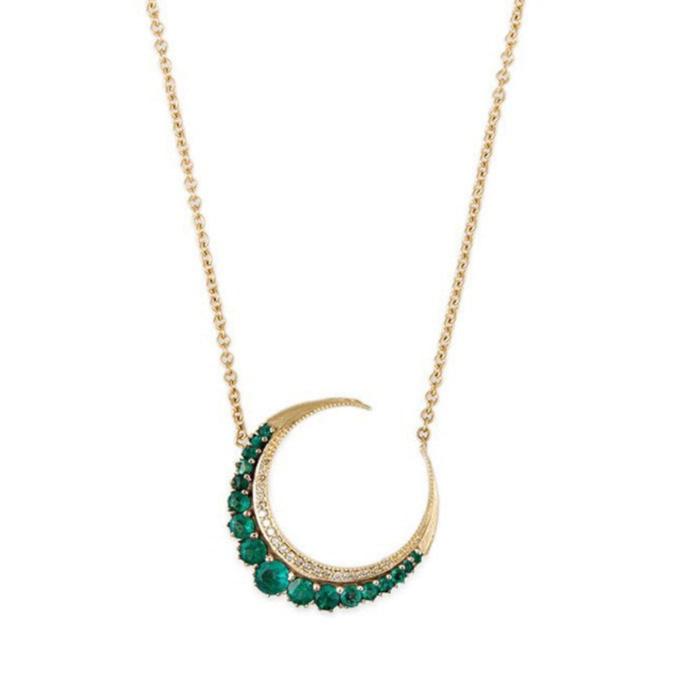 Emerald Moon Necklace